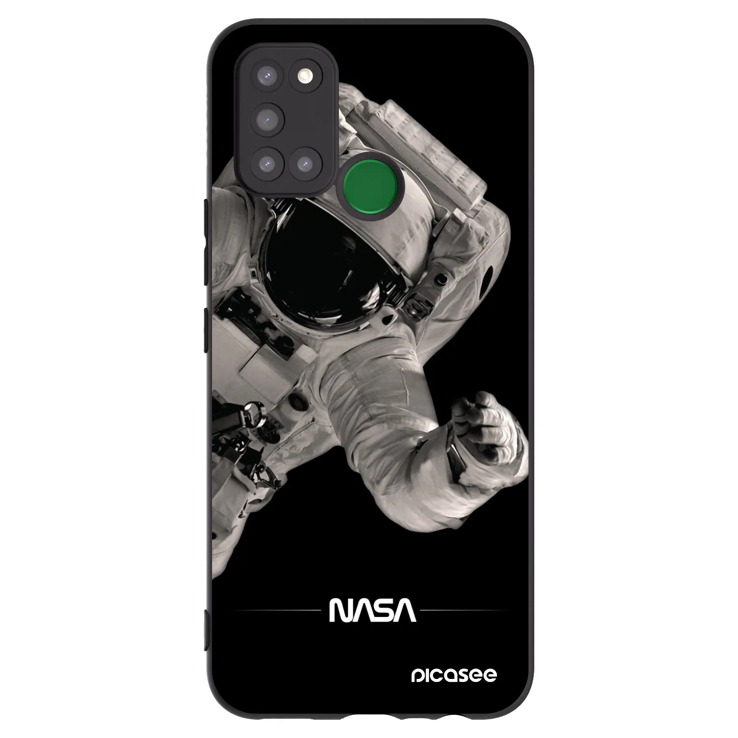 Picasee Μαύρη θήκη σιλικόνης για Realme 7i - Astronaut Big