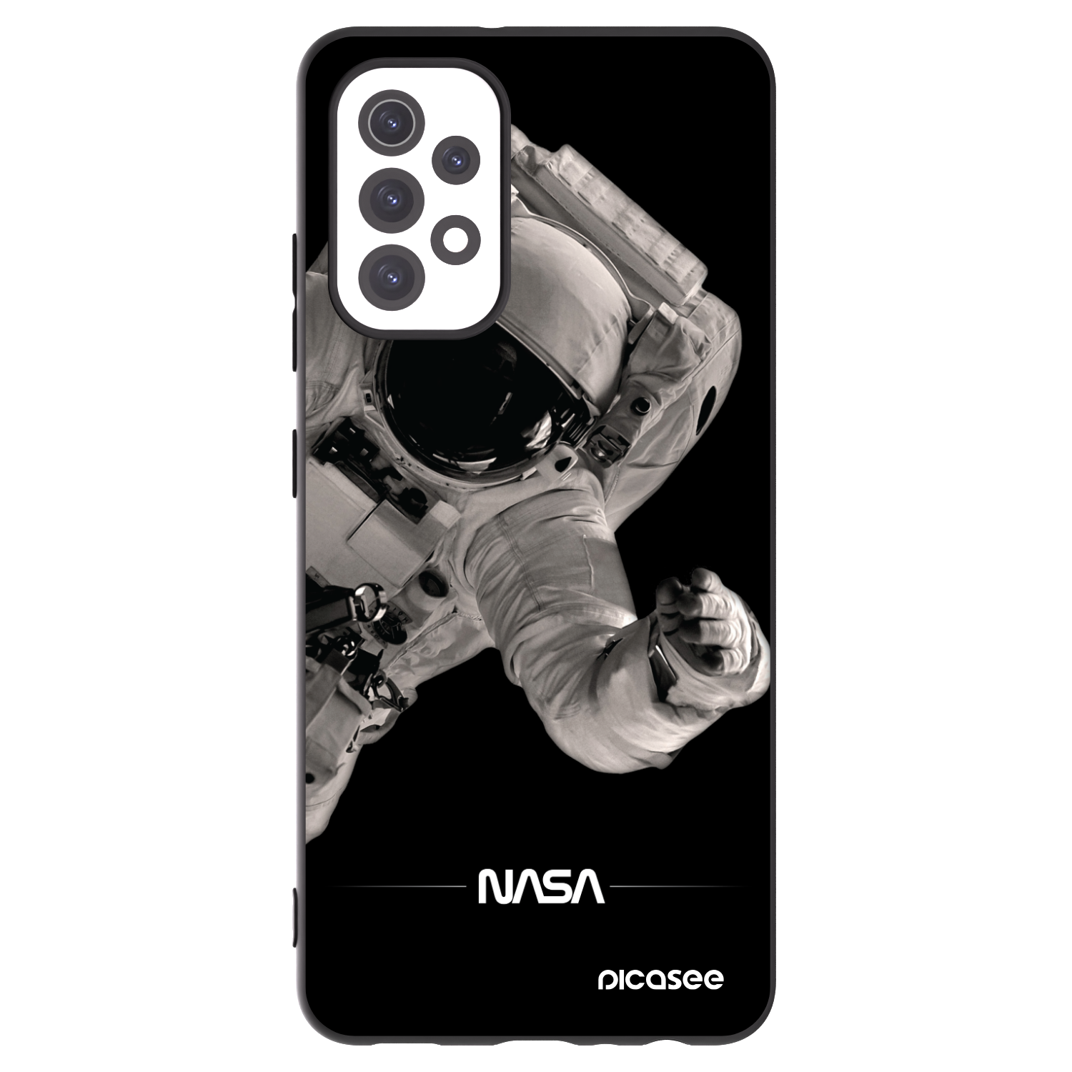 Picasee Μαύρη θήκη σιλικόνης για Samsung Galaxy A32 5G A326B - Astronaut Big