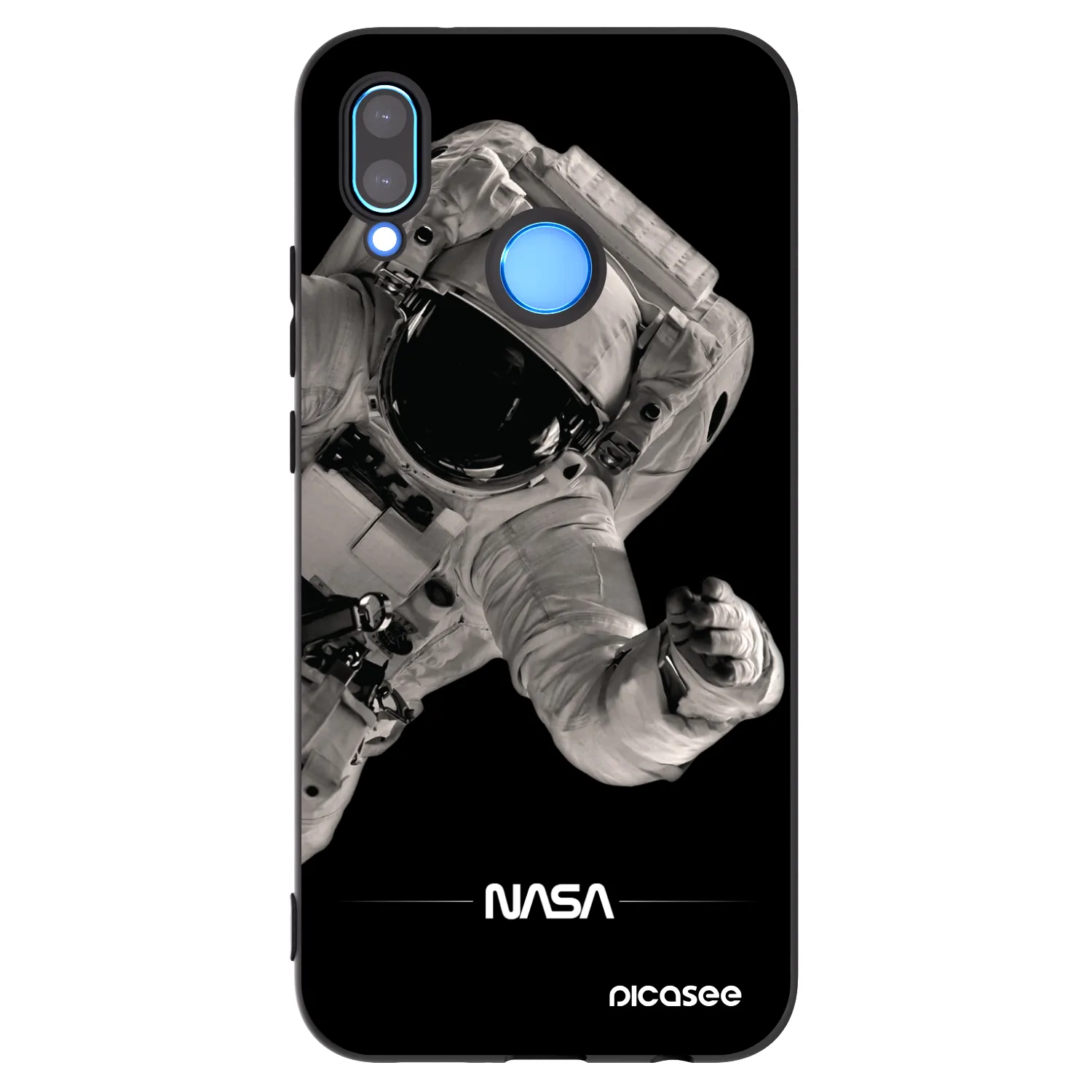 Picasee Μαύρη θήκη σιλικόνης για Huawei P20 Lite - Astronaut Big