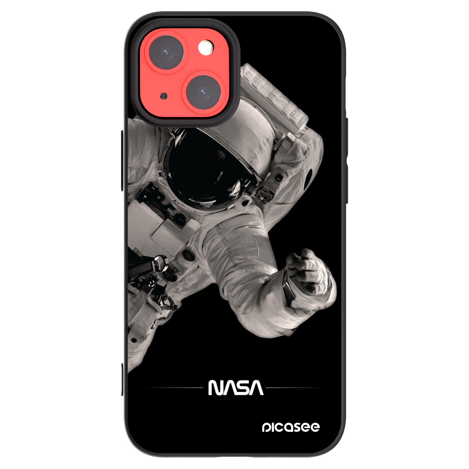 Picasee Μαύρη θήκη σιλικόνης για Apple iPhone 13 mini - Astronaut Big