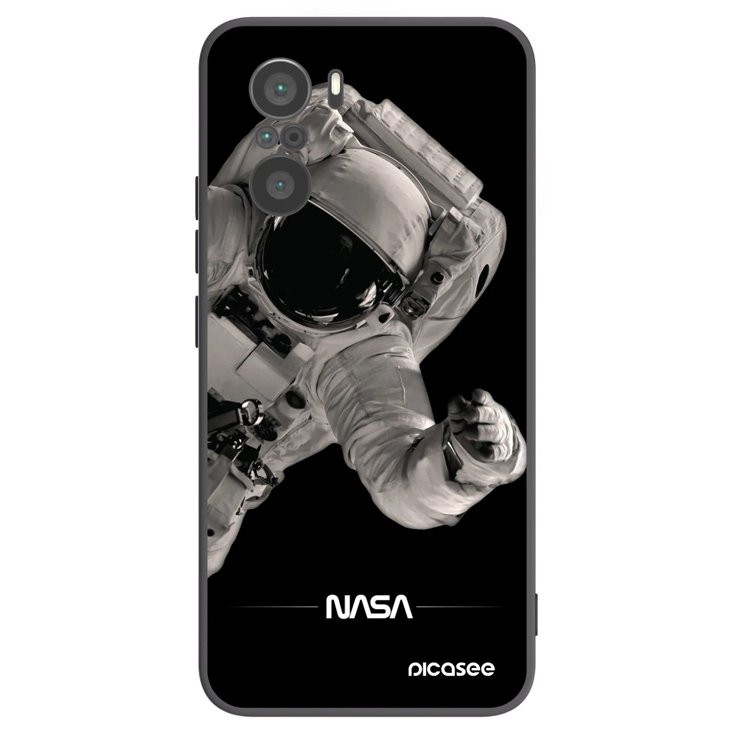 Picasee Μαύρη θήκη σιλικόνης για Xiaomi Poco F3 - Astronaut Big