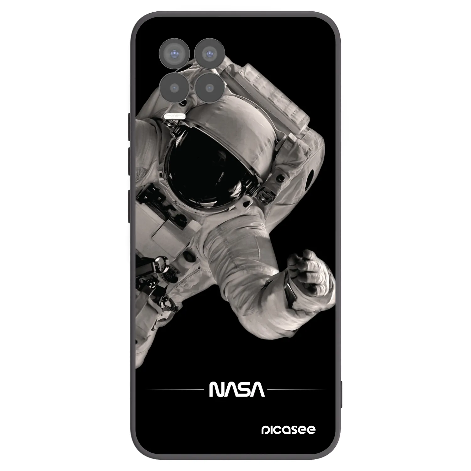 Picasee Μαύρη θήκη σιλικόνης για Realme 8 4G - Astronaut Big