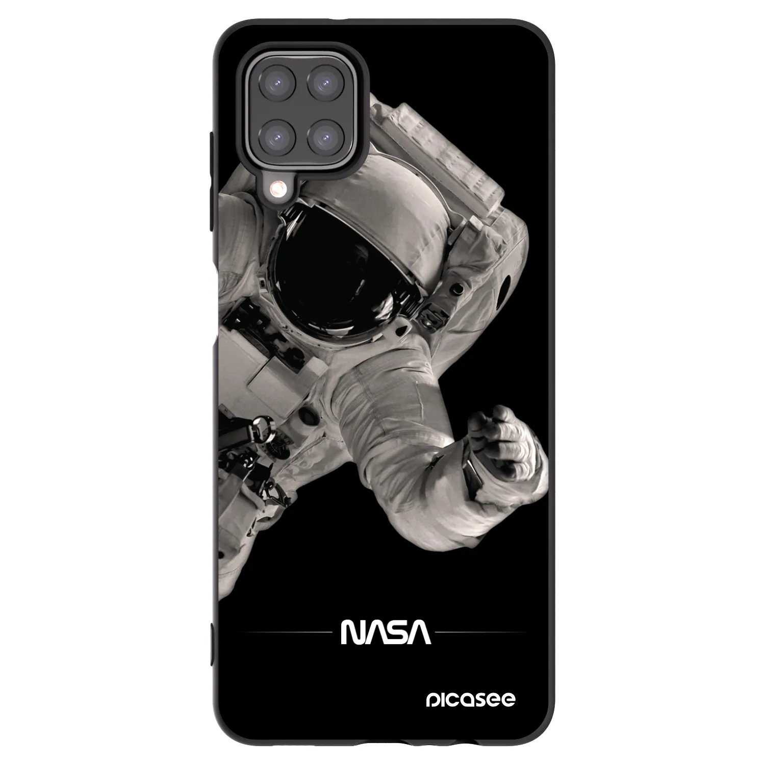 Picasee Μαύρη θήκη σιλικόνης για Samsung Galaxy M12 M127F - Astronaut Big