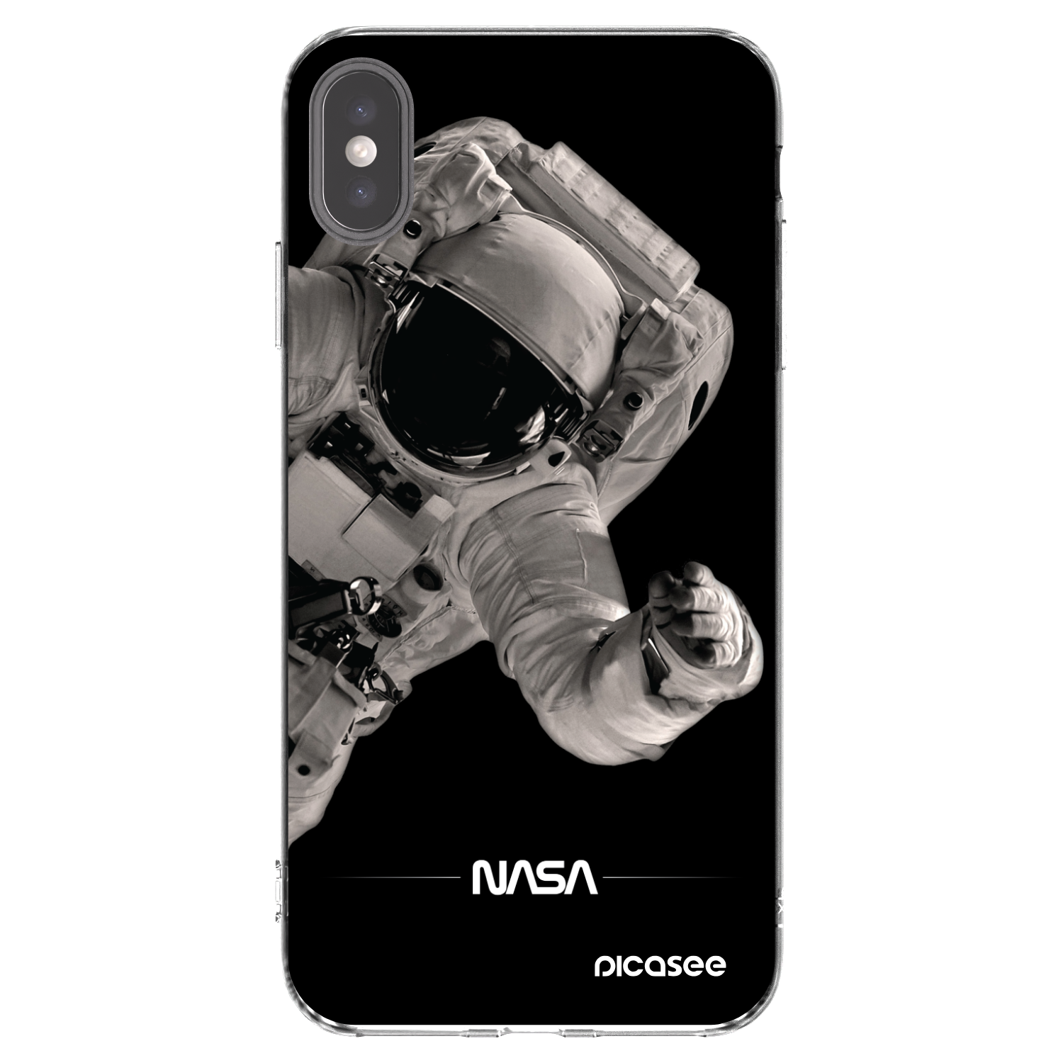 Picasee διαφανής θήκη σιλικόνης Apple iPhone XS Max - Astronaut Big