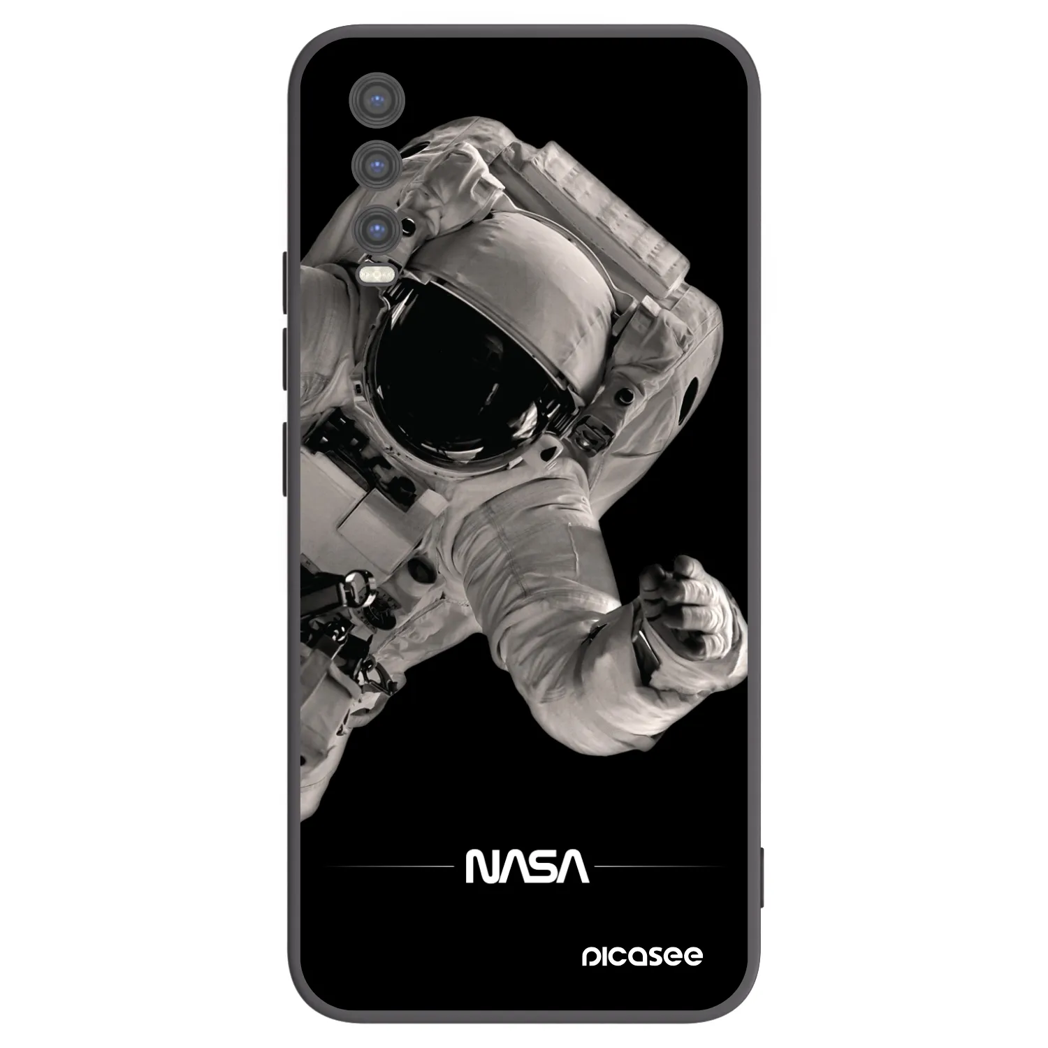 Picasee Μαύρη θήκη σιλικόνης για Vivo Y20s - Astronaut Big
