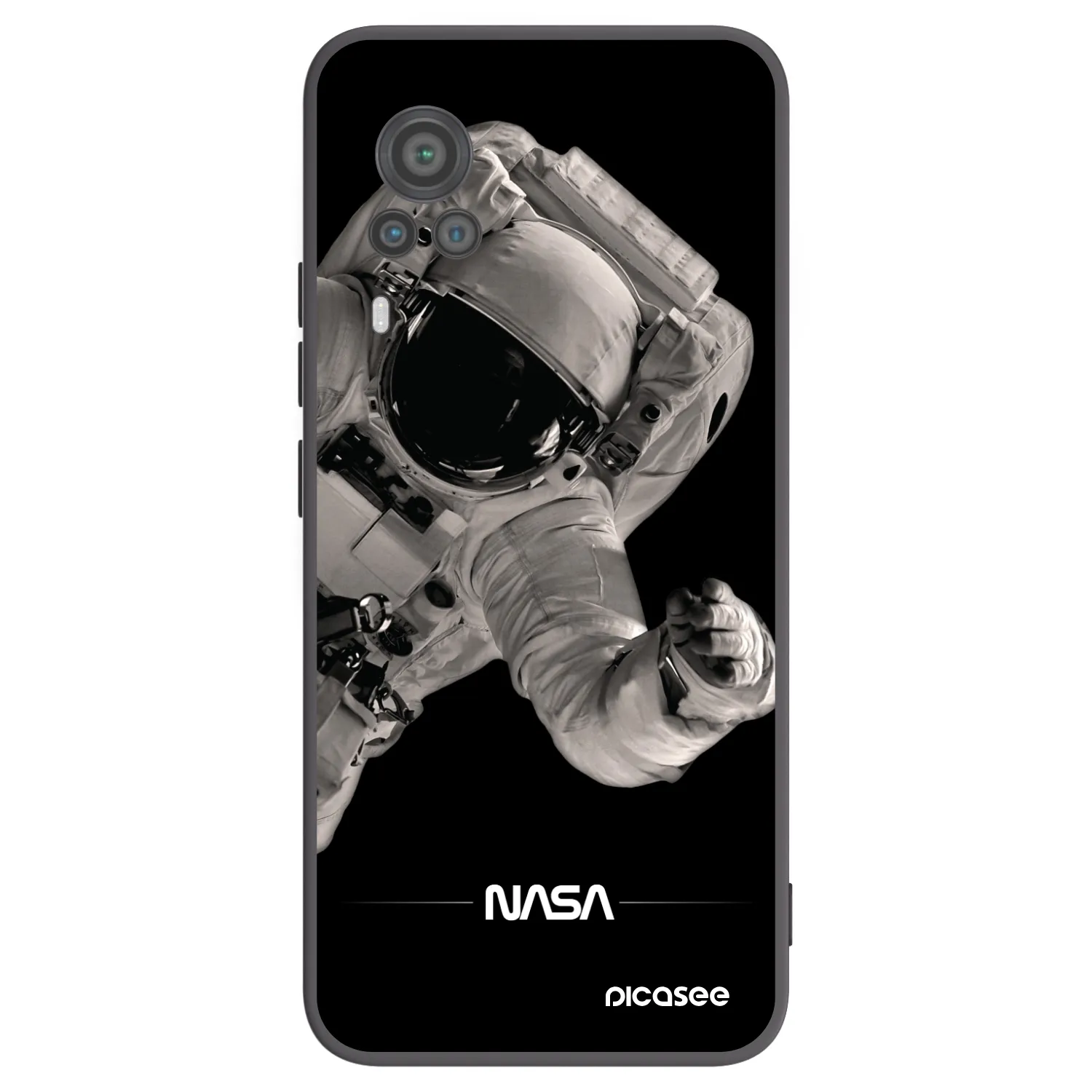 Picasee Μαύρη θήκη σιλικόνης για Vivo X60 Pro 5G - Astronaut Big