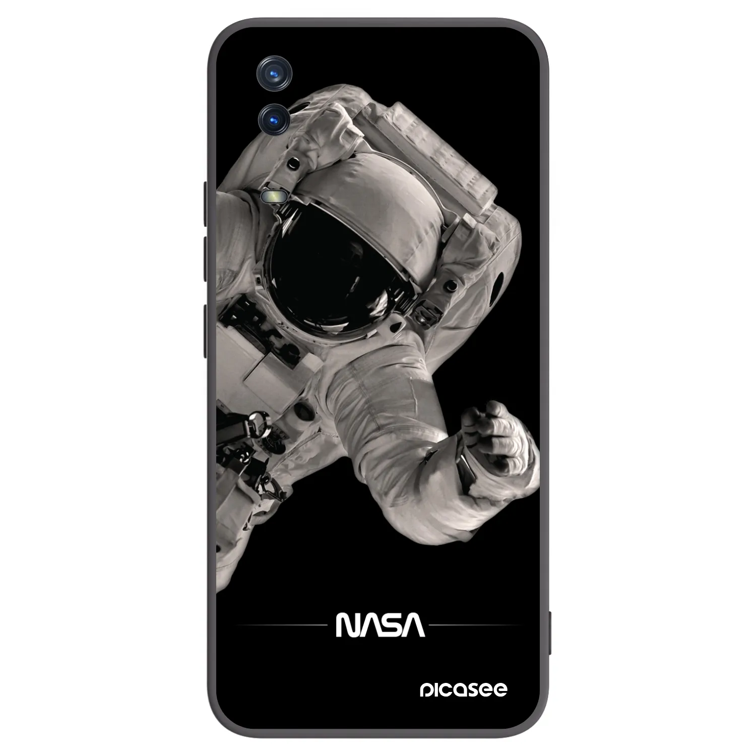 Picasee Μαύρη θήκη σιλικόνης για Vivo Y11s - Astronaut Big