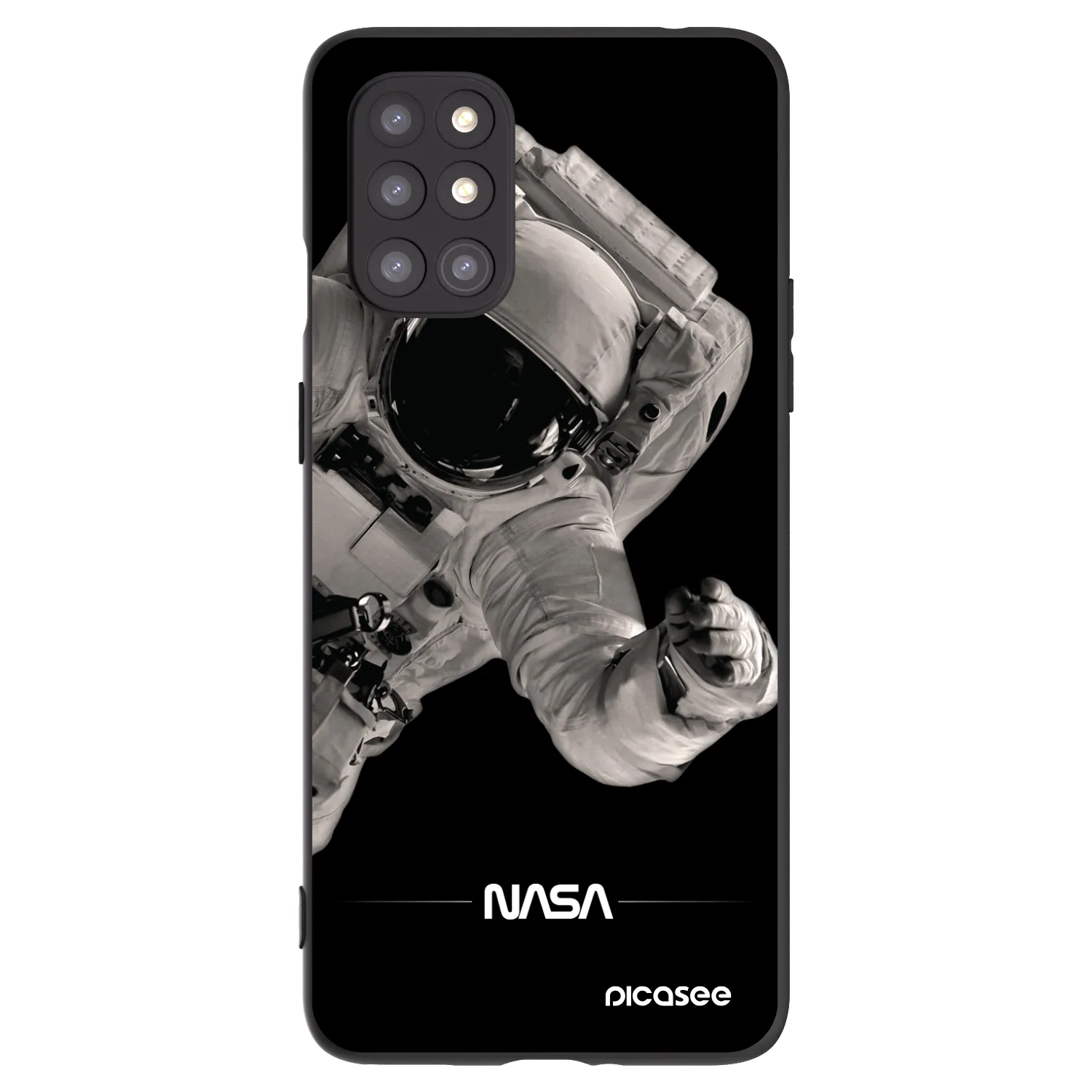 Picasee Μαύρη θήκη σιλικόνης για OnePlus 8T - Astronaut Big