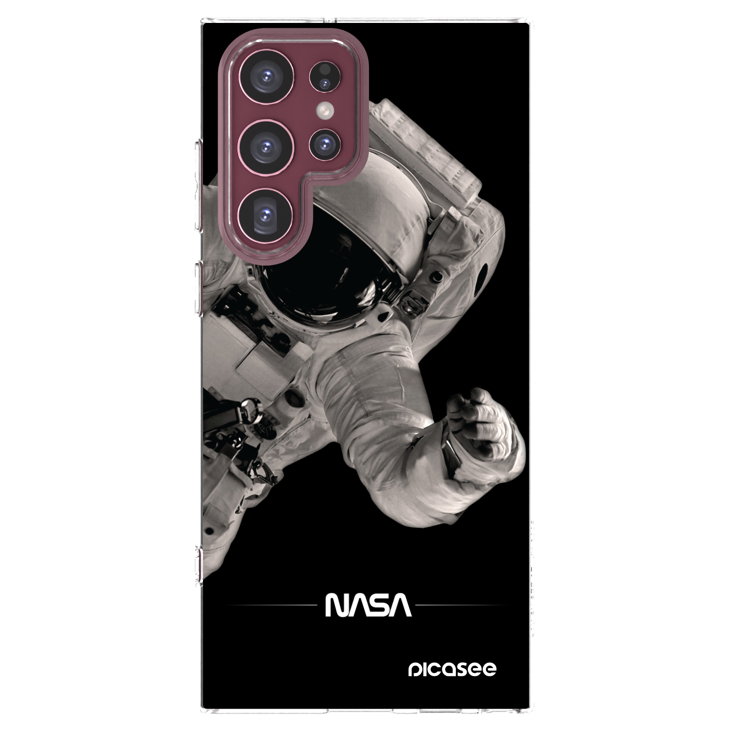 Picasee διαφανής θήκη σιλικόνης Samsung Galaxy S22 Ultra 5G - Astronaut Big