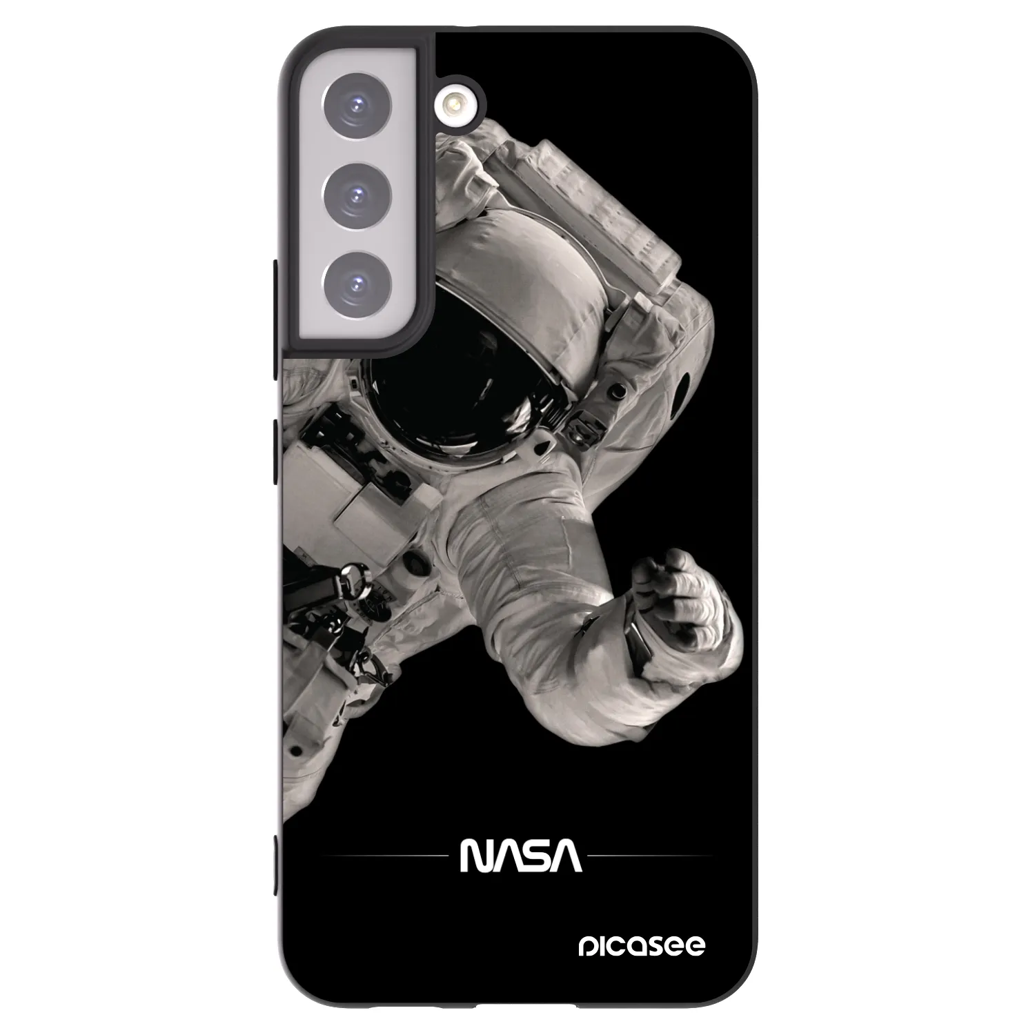 Picasee Μαύρη θήκη σιλικόνης για Samsung Galaxy S22+ 5G - Astronaut Big