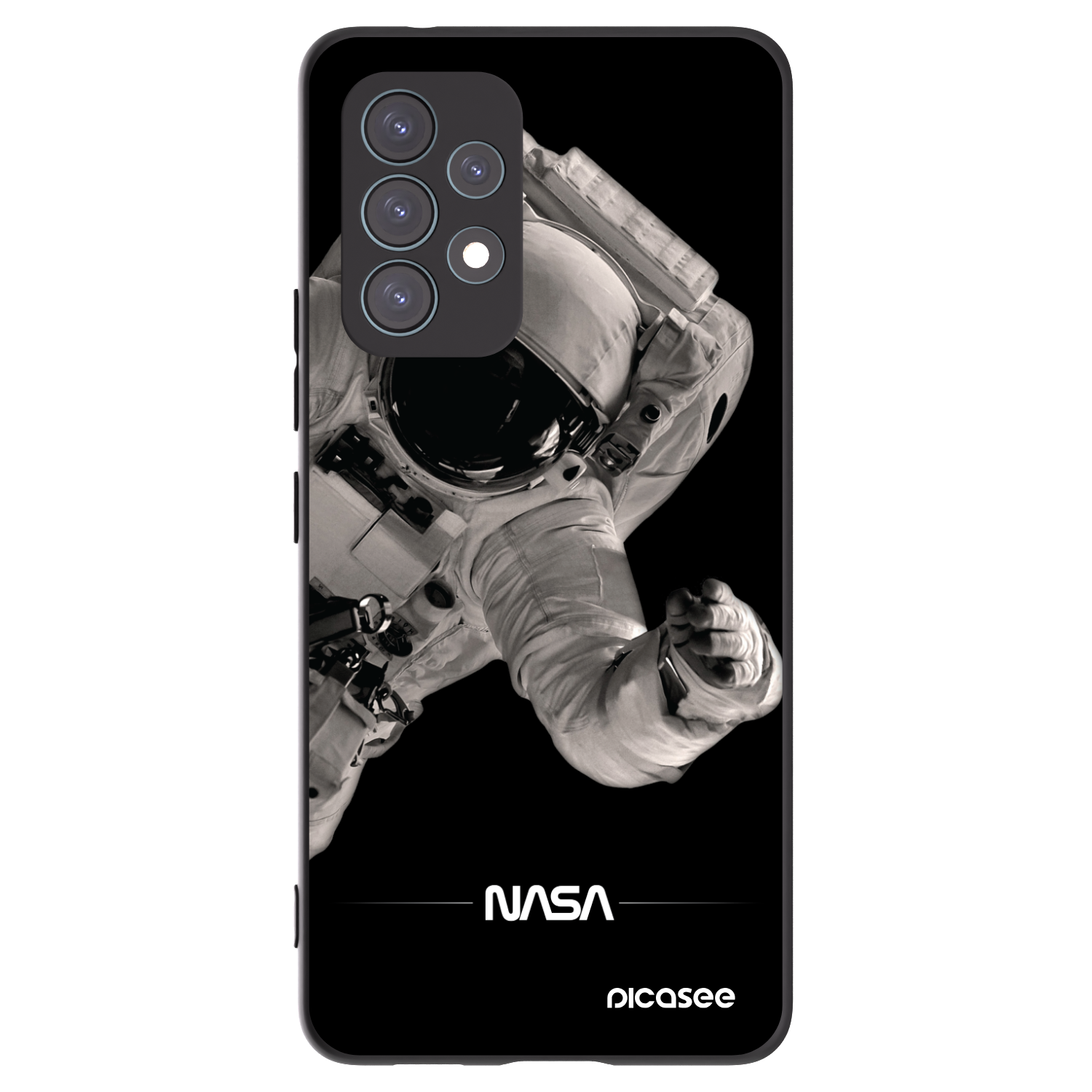 Picasee Μαύρη θήκη σιλικόνης για Samsung Galaxy A53 5G A536 - Astronaut Big