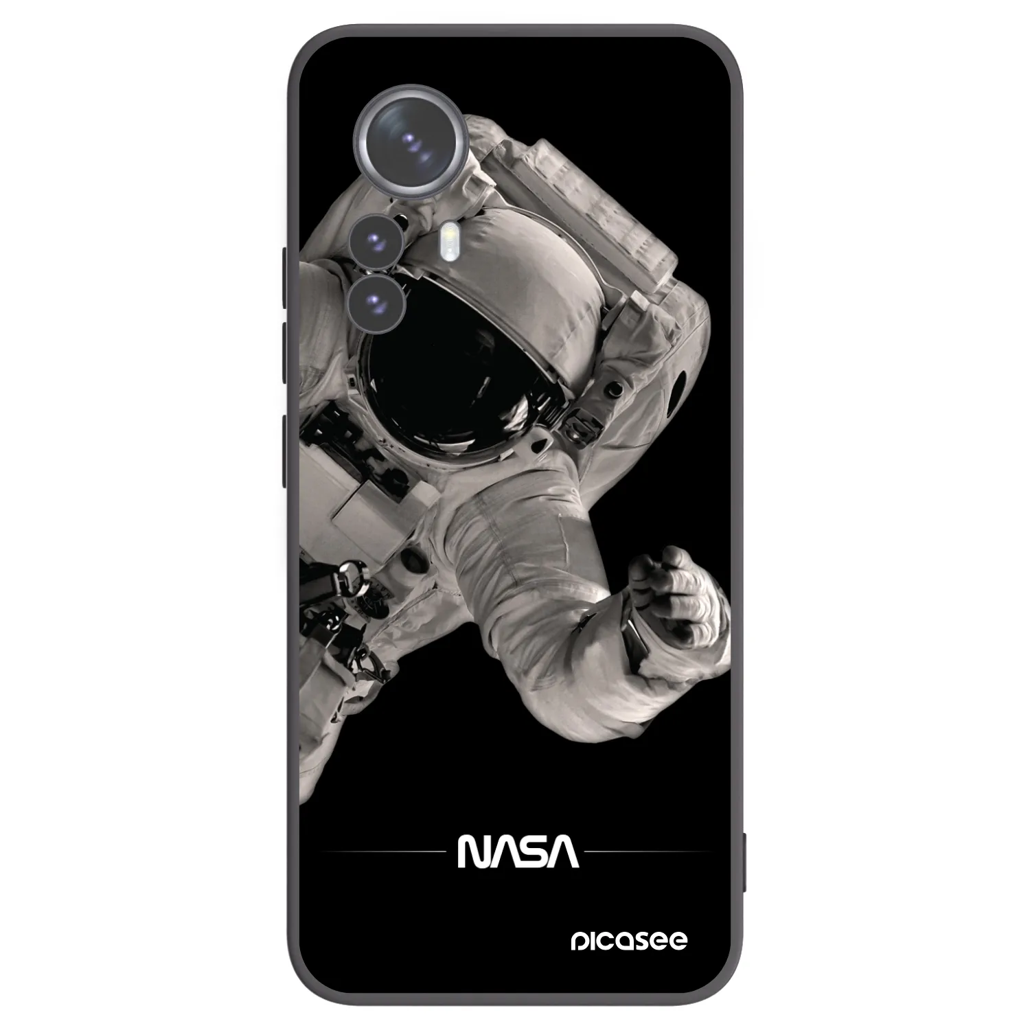 Picasee Μαύρη θήκη σιλικόνης για Xiaomi 12 Pro - Astronaut Big