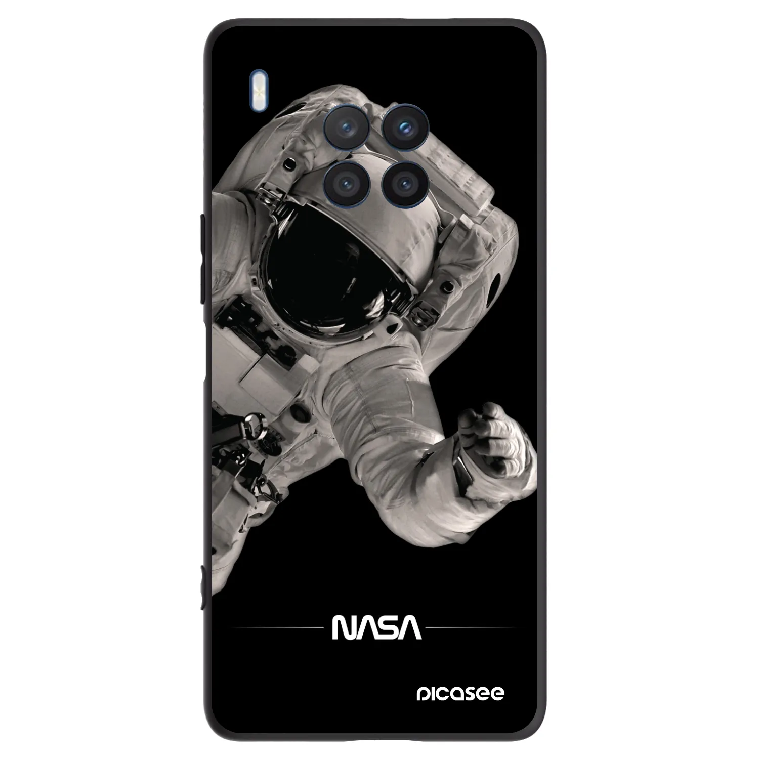 Picasee Μαύρη θήκη σιλικόνης για Honor 50 Lite - Astronaut Big