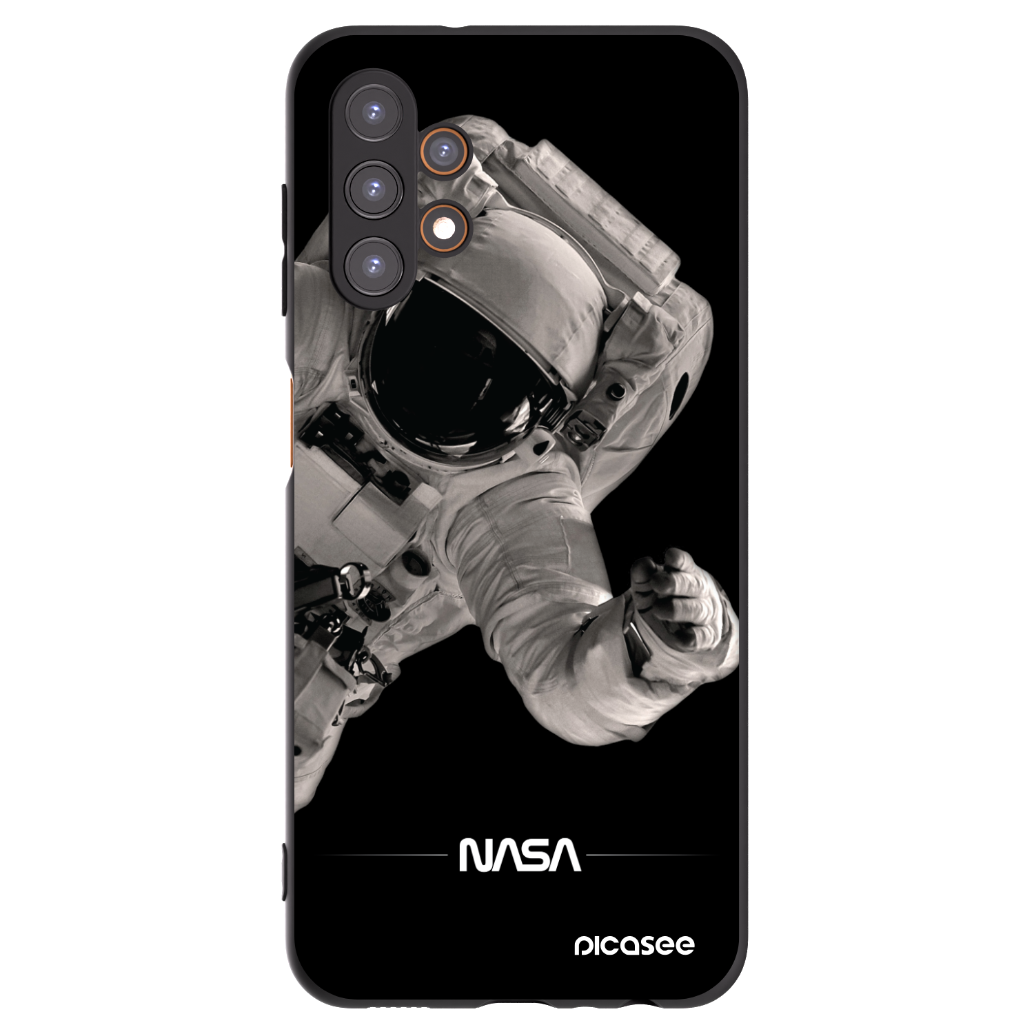 Picasee Μαύρη θήκη σιλικόνης για Samsung Galaxy A13 4G A135 - Astronaut Big