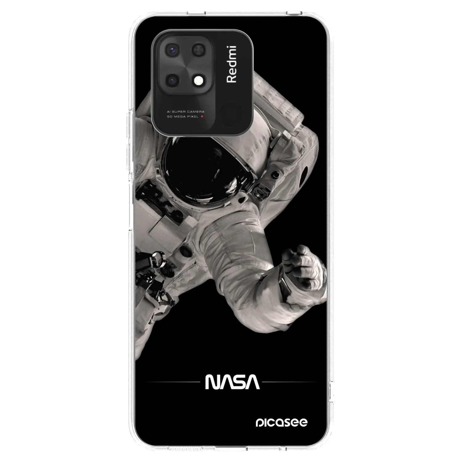 Picasee διαφανής θήκη σιλικόνης Xiaomi Redmi 10C - Astronaut Big