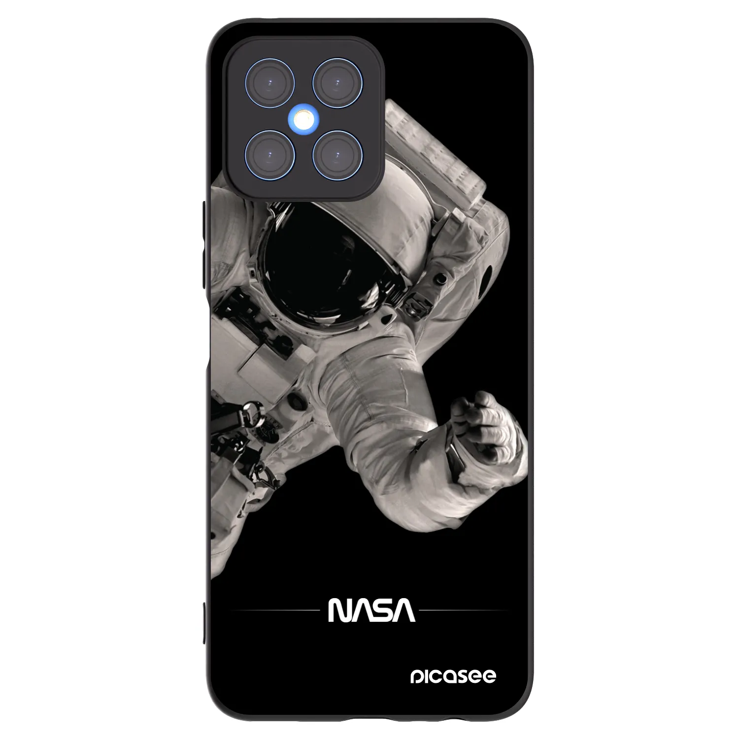 Picasee Μαύρη θήκη σιλικόνης για Honor X8 4G - Astronaut Big