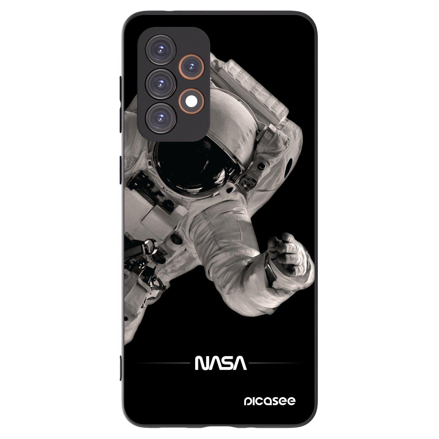 Picasee Μαύρη θήκη σιλικόνης για Samsung Galaxy A33 5G A336 - Astronaut Big