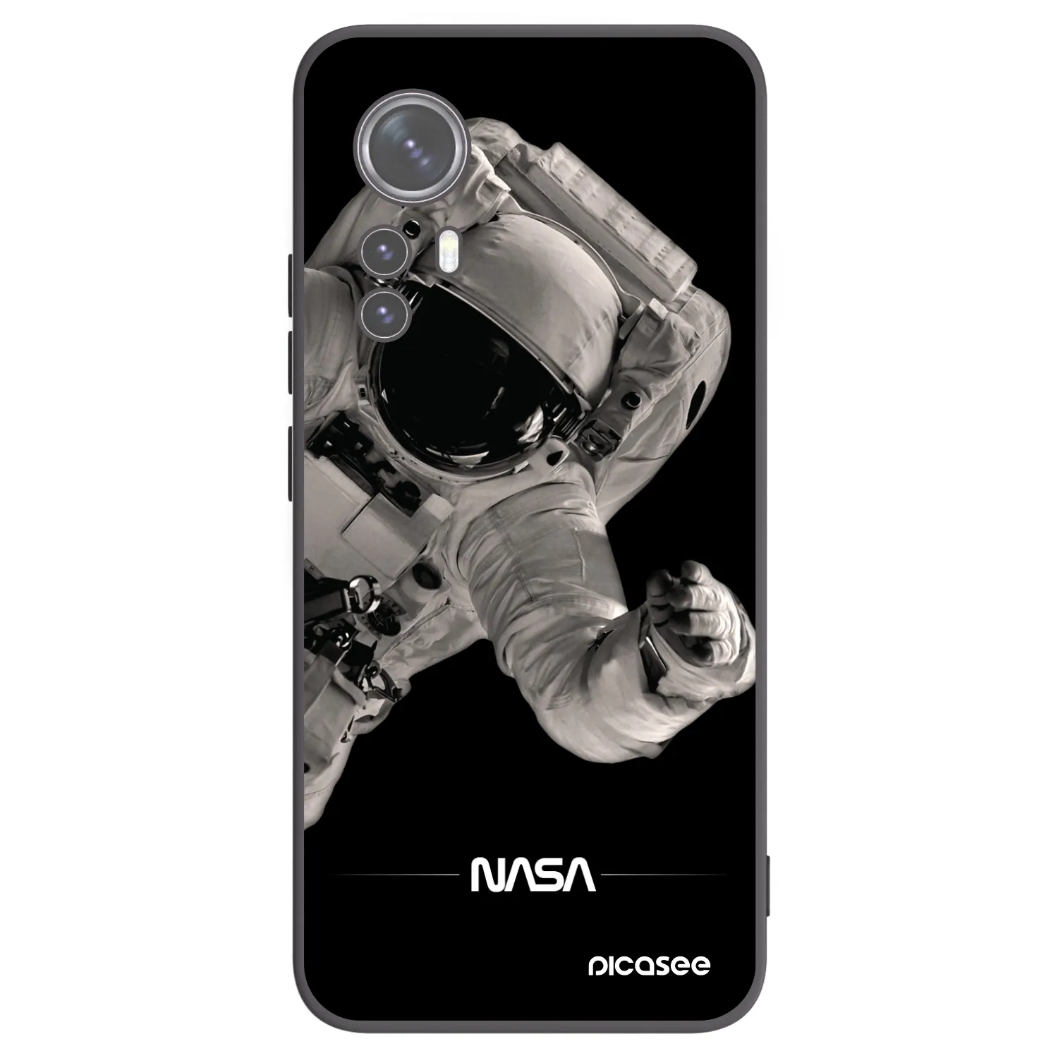 Picasee Μαύρη θήκη σιλικόνης για Xiaomi 12X - Astronaut Big