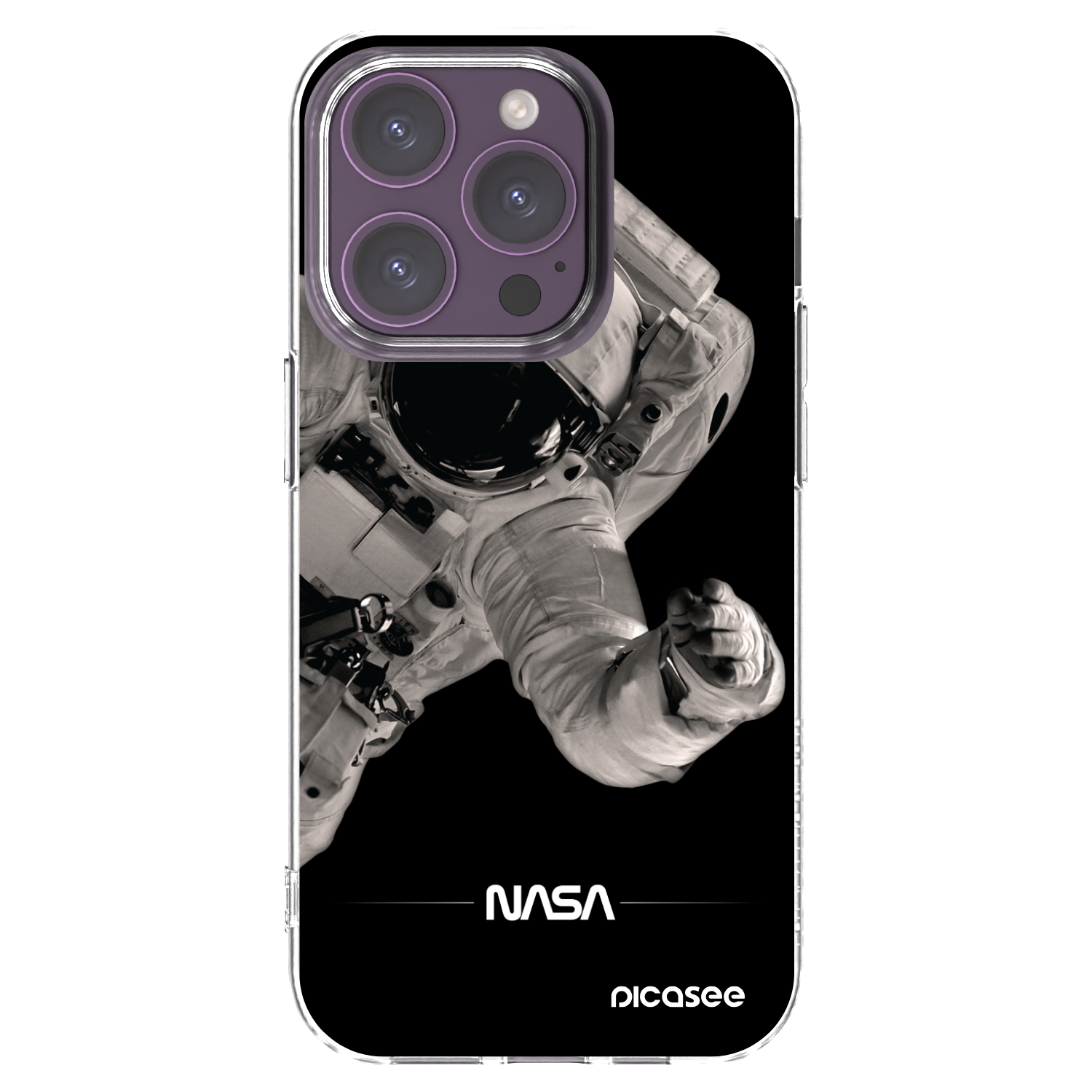Picasee διαφανής θήκη σιλικόνης Apple iPhone 14 Pro - Astronaut Big