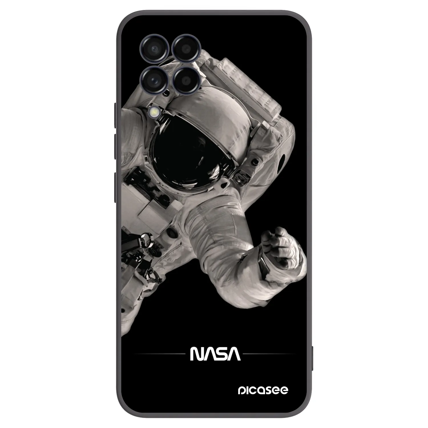 Picasee Μαύρη θήκη σιλικόνης για Samsung Galaxy M53 5G - Astronaut Big