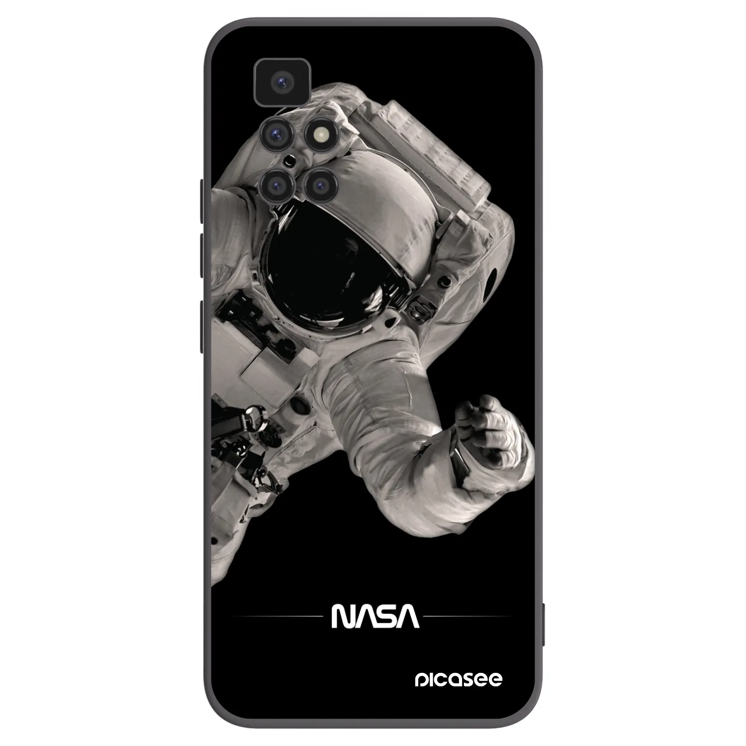 Picasee Μαύρη θήκη σιλικόνης για Xiaomi Redmi 10 (2022) - Astronaut Big