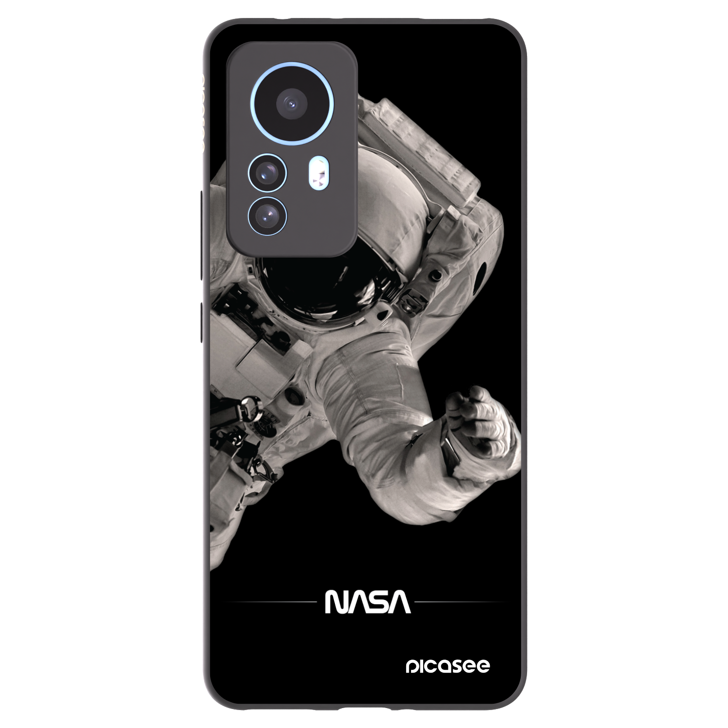 Picasee Μαύρη θήκη σιλικόνης για Xiaomi 12T Pro - Astronaut Big