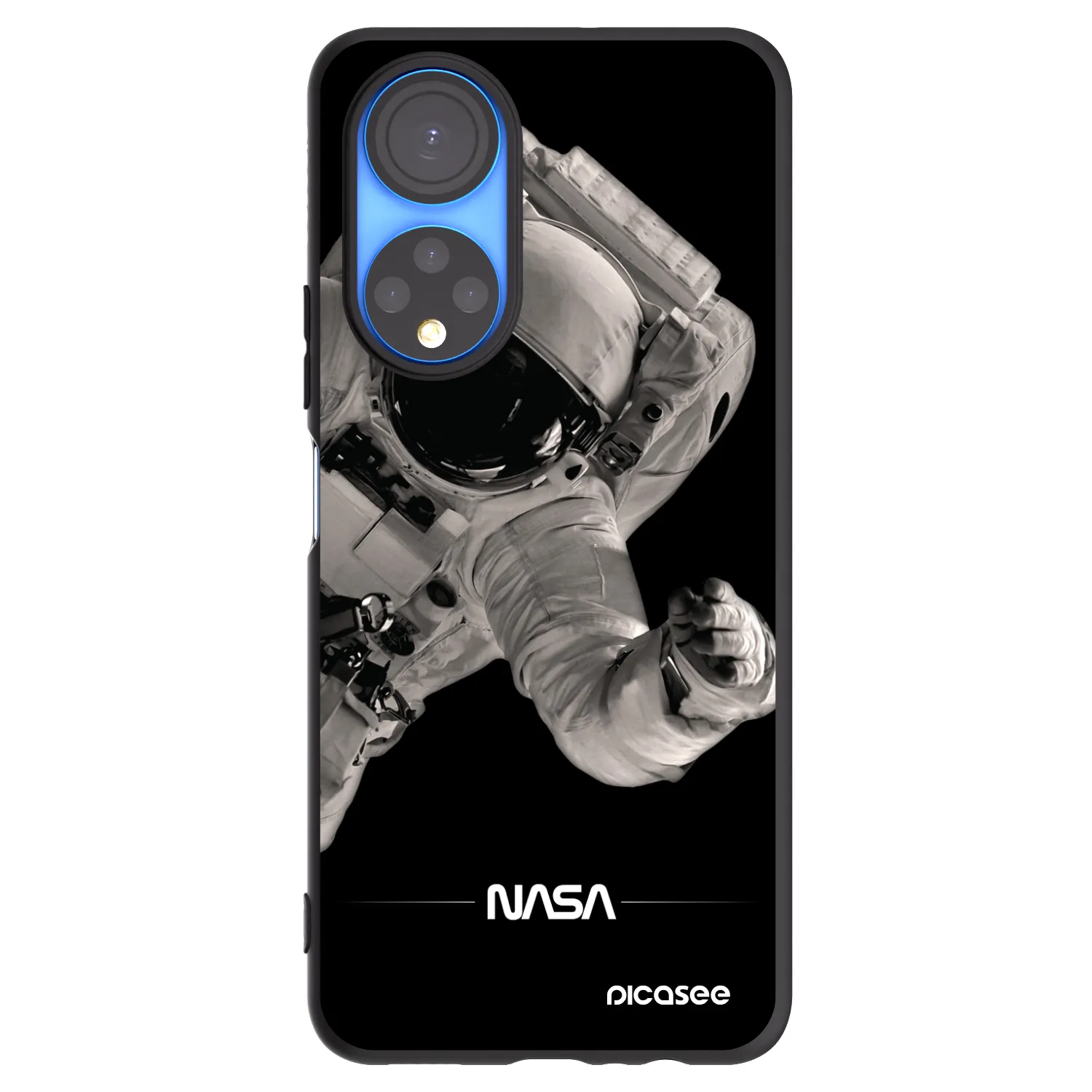 Picasee Μαύρη θήκη σιλικόνης για Honor X7 - Astronaut Big