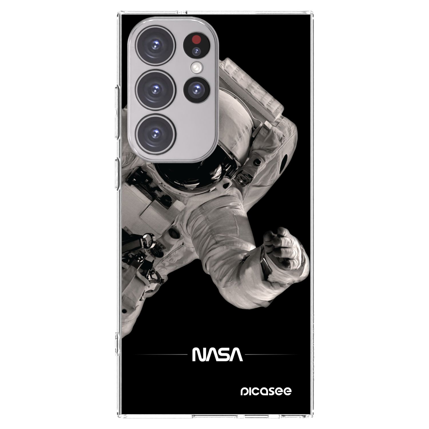 Picasee διαφανής θήκη σιλικόνης Samsung Galaxy S23 Ultra 5G - Astronaut Big