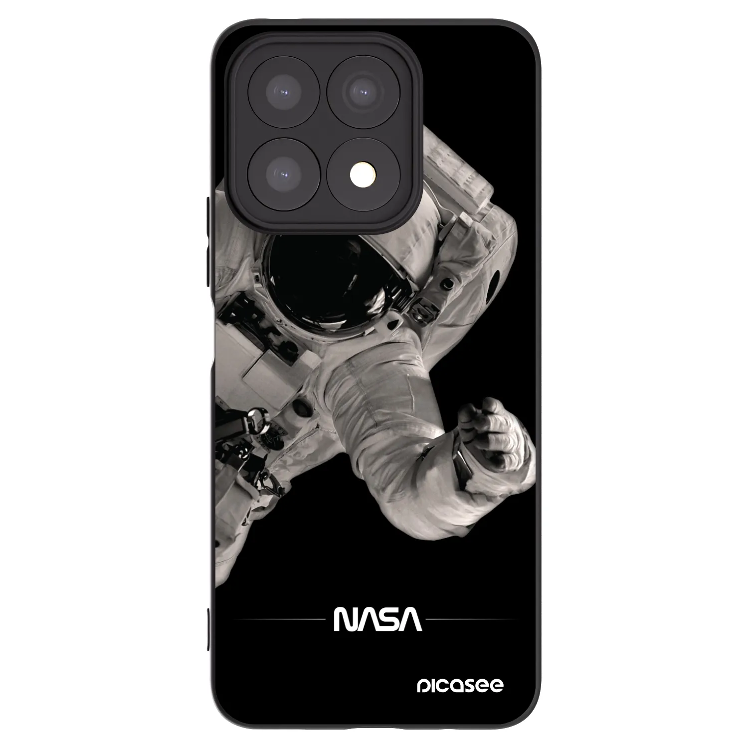 Picasee Μαύρη θήκη σιλικόνης για Honor X8a - Astronaut Big