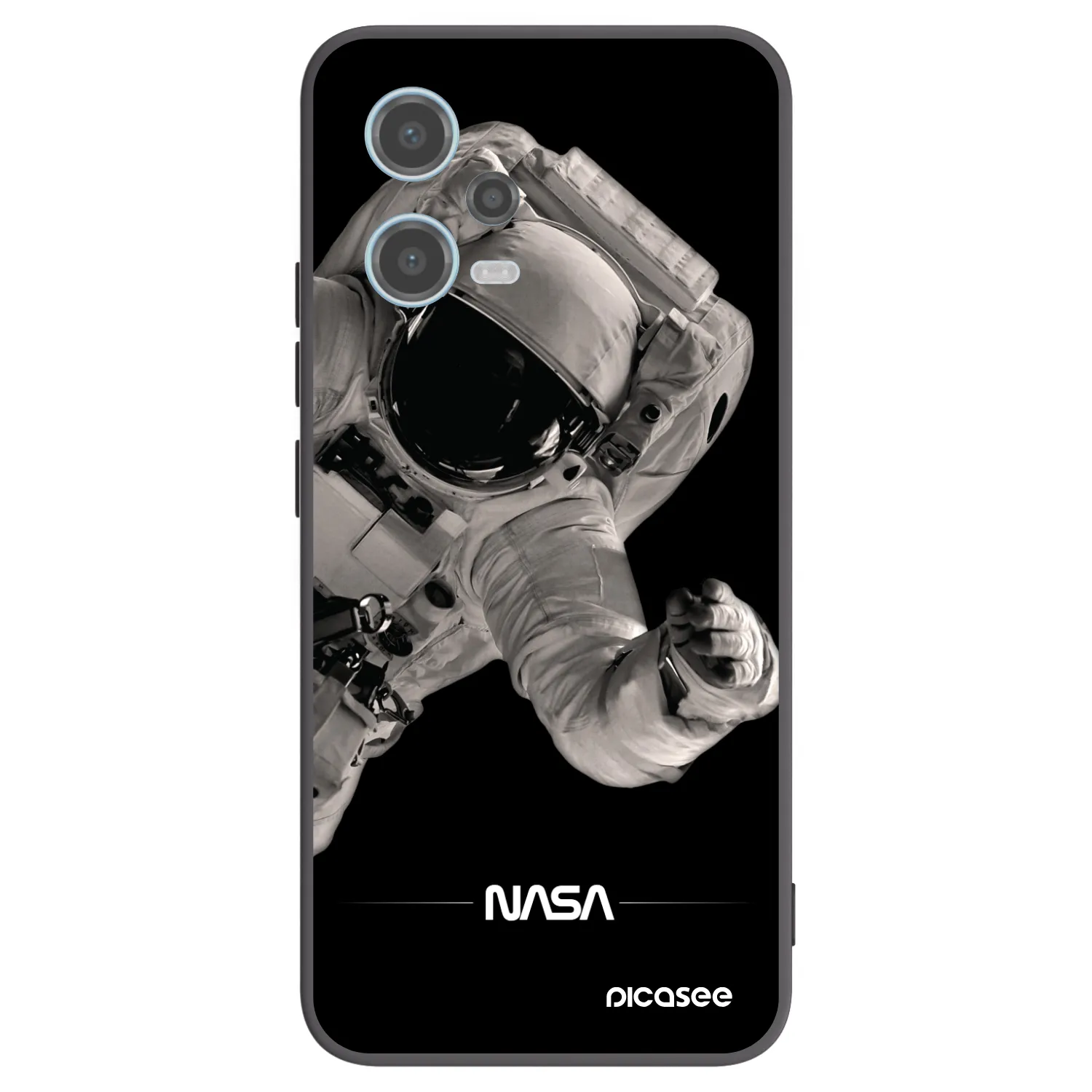 Picasee Μαύρη θήκη σιλικόνης για Xiaomi Redmi Note 12 5G - Astronaut Big