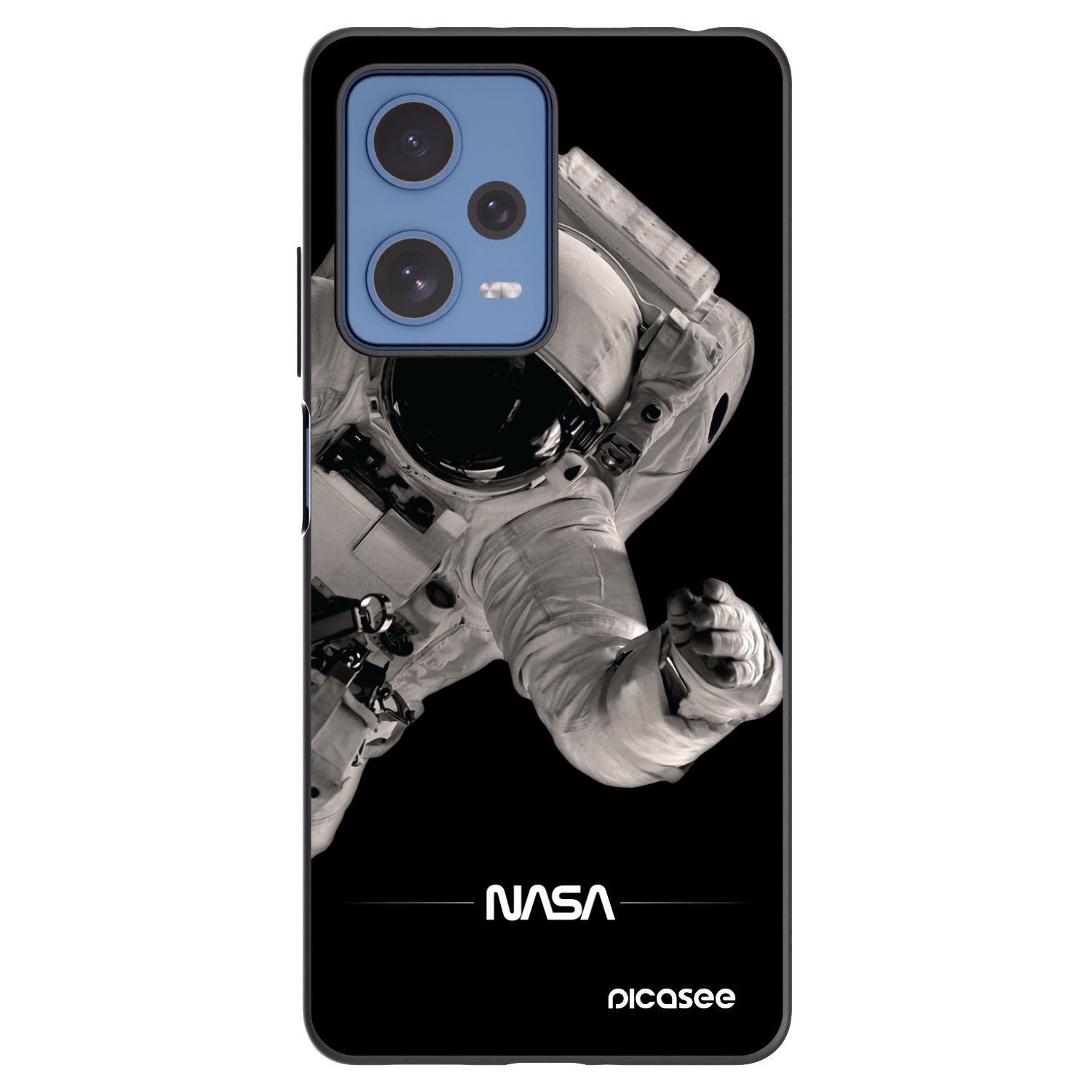 Picasee Μαύρη θήκη σιλικόνης για Xiaomi Redmi Note 12 Pro 5G - Astronaut Big