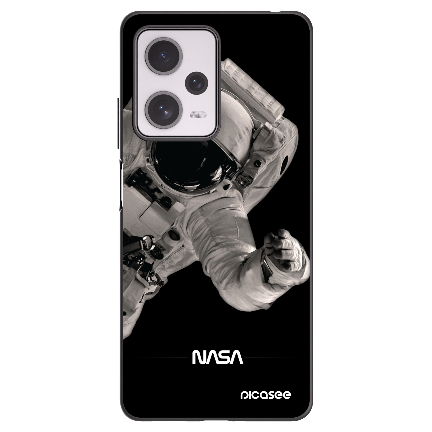 Picasee Μαύρη θήκη σιλικόνης για Xiaomi Redmi Note 12 Pro+ 5G - Astronaut Big