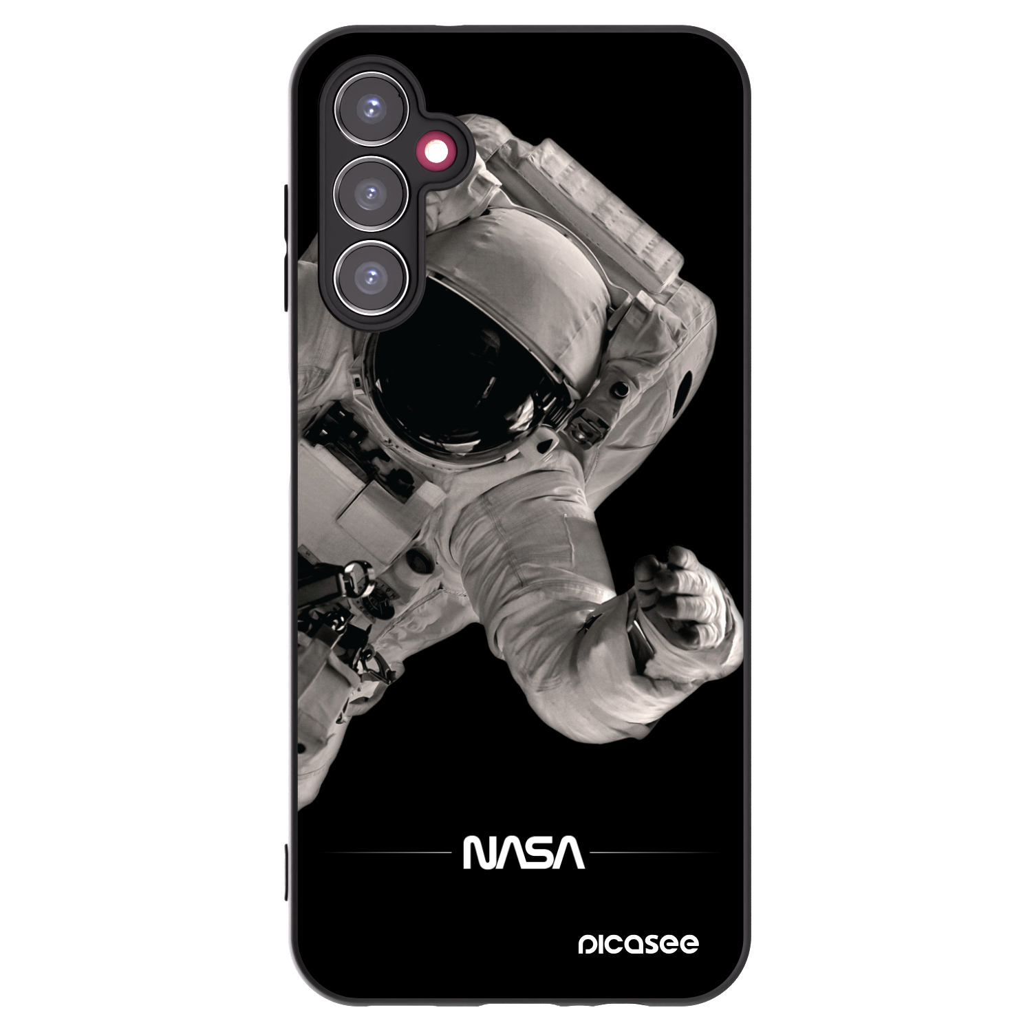 Picasee Μαύρη θήκη σιλικόνης για Samsung Galaxy A14 5G A146P - Astronaut Big