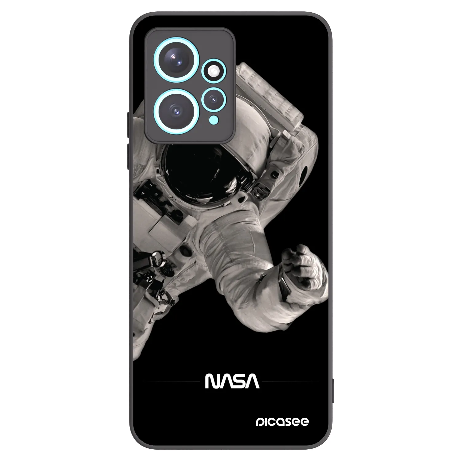 Picasee Μαύρη θήκη σιλικόνης για Xiaomi Redmi Note 12 4G - Astronaut Big