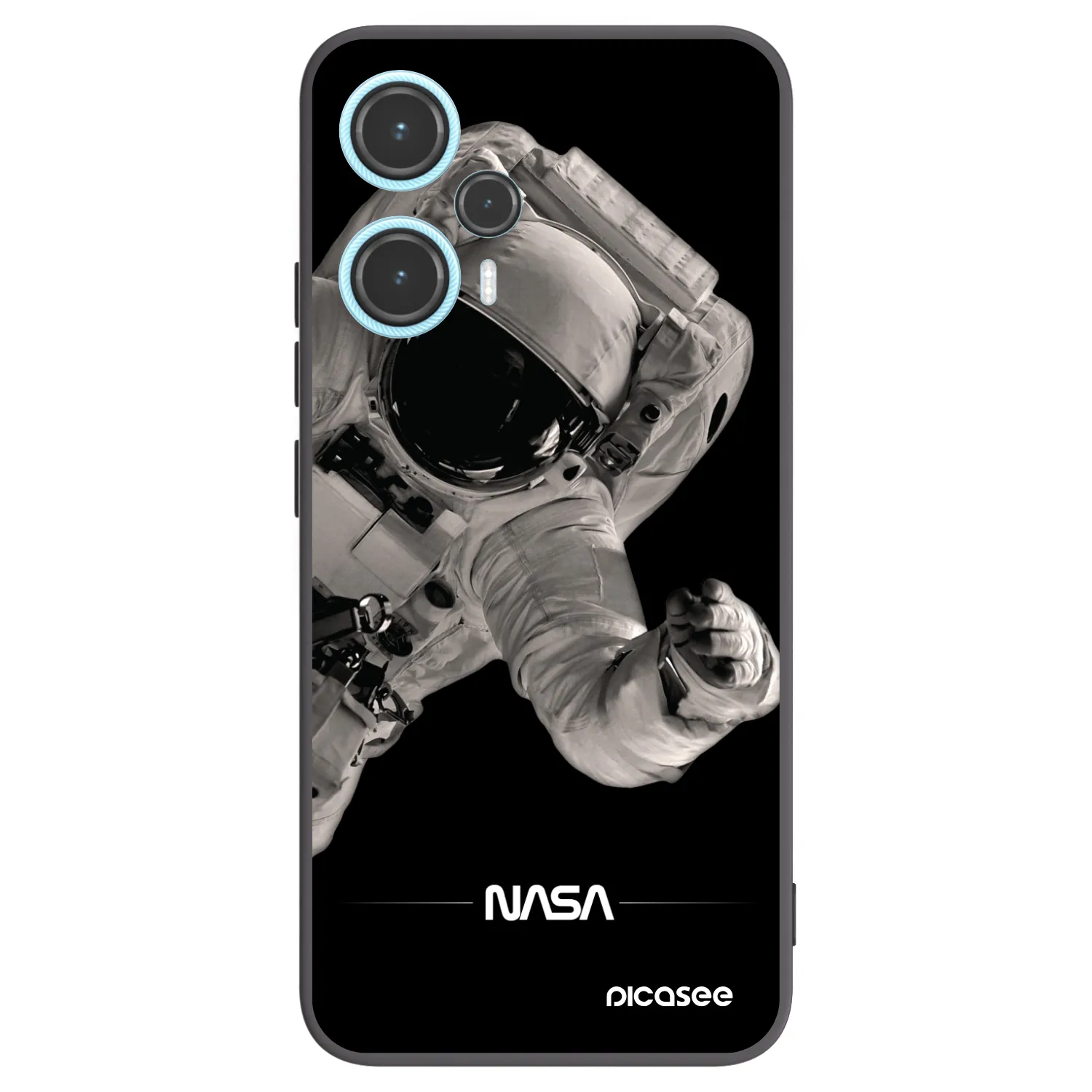 Picasee Μαύρη θήκη σιλικόνης για Xiaomi Poco F5 - Astronaut Big