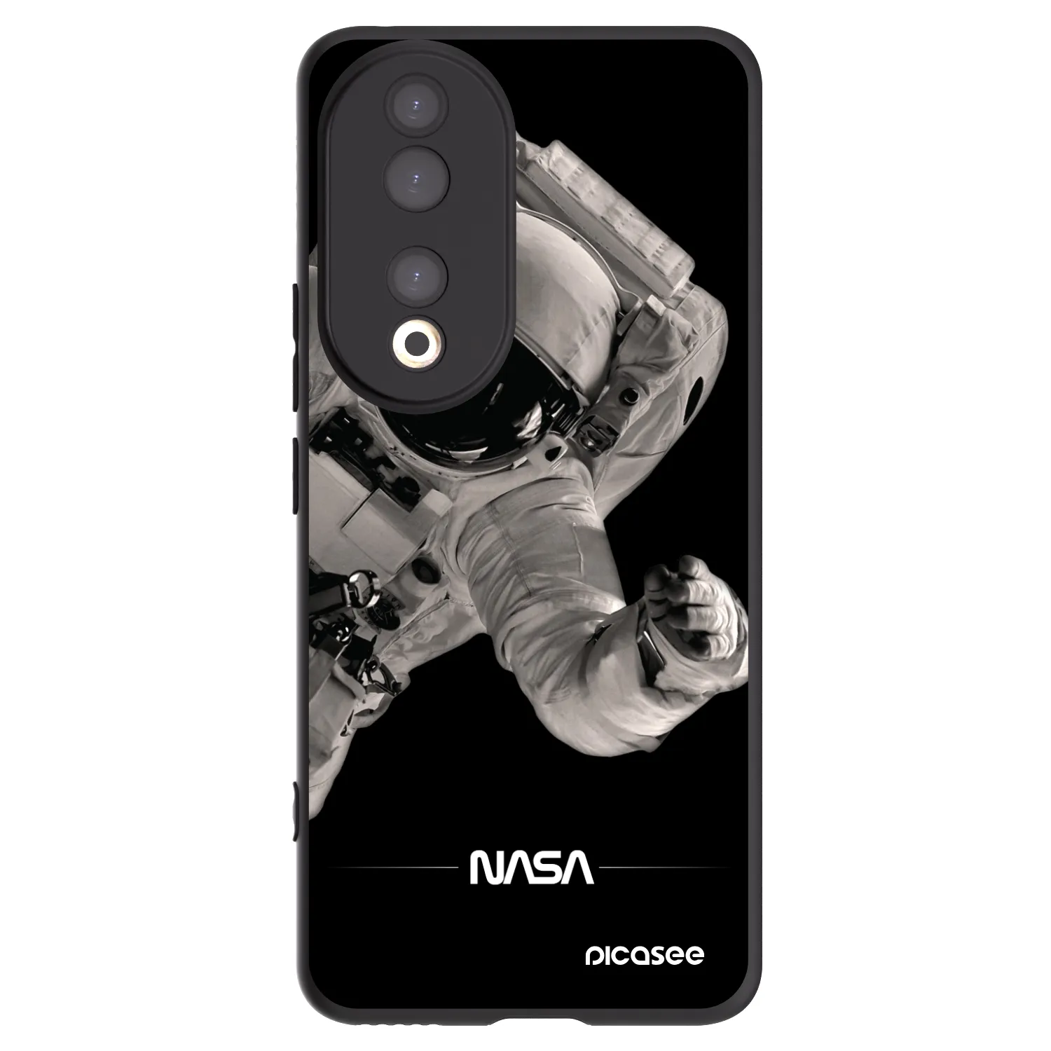 Picasee Μαύρη θήκη σιλικόνης για Honor 90 5G - Astronaut Big