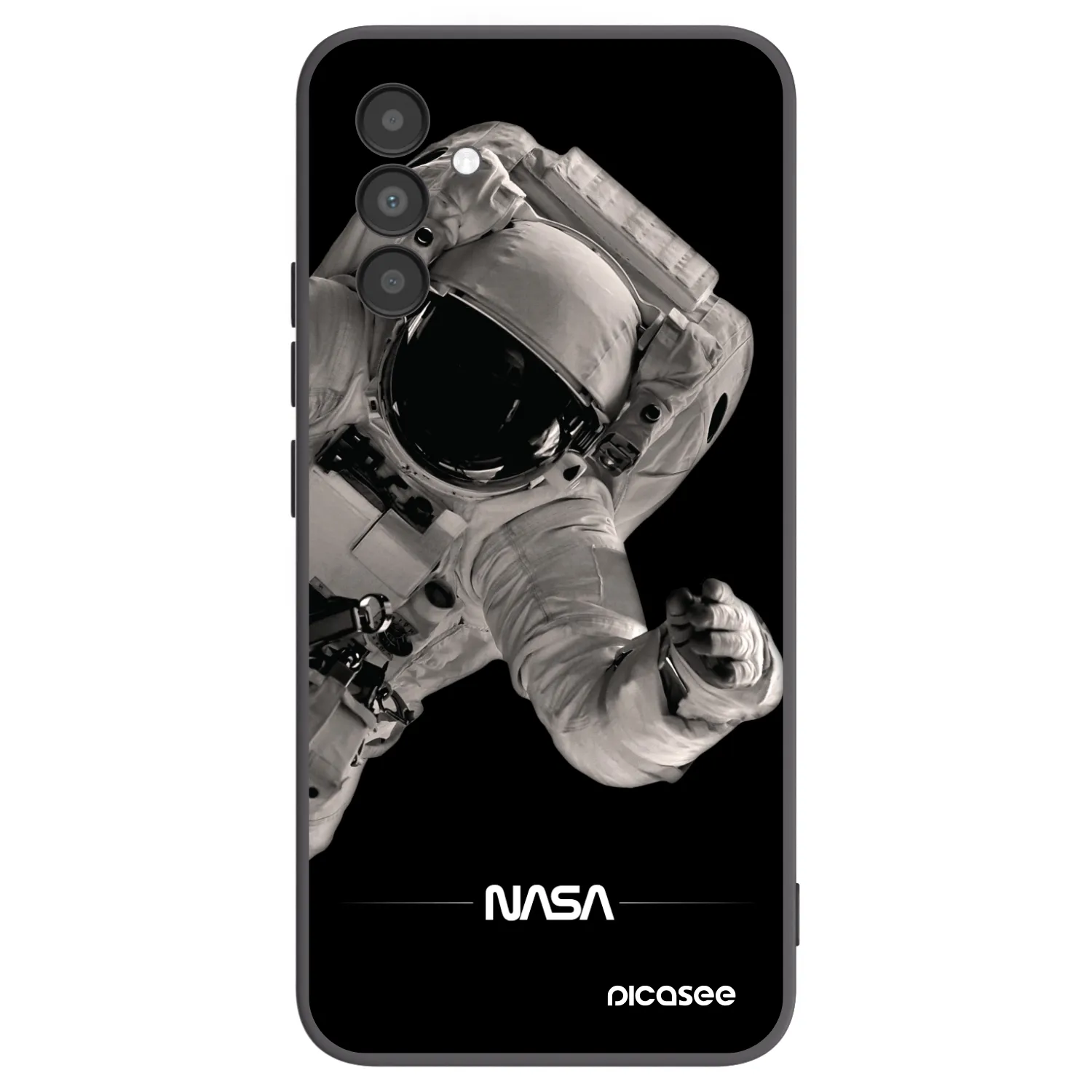 Picasee Μαύρη θήκη σιλικόνης για Samsung Galaxy A04s A047F - Astronaut Big