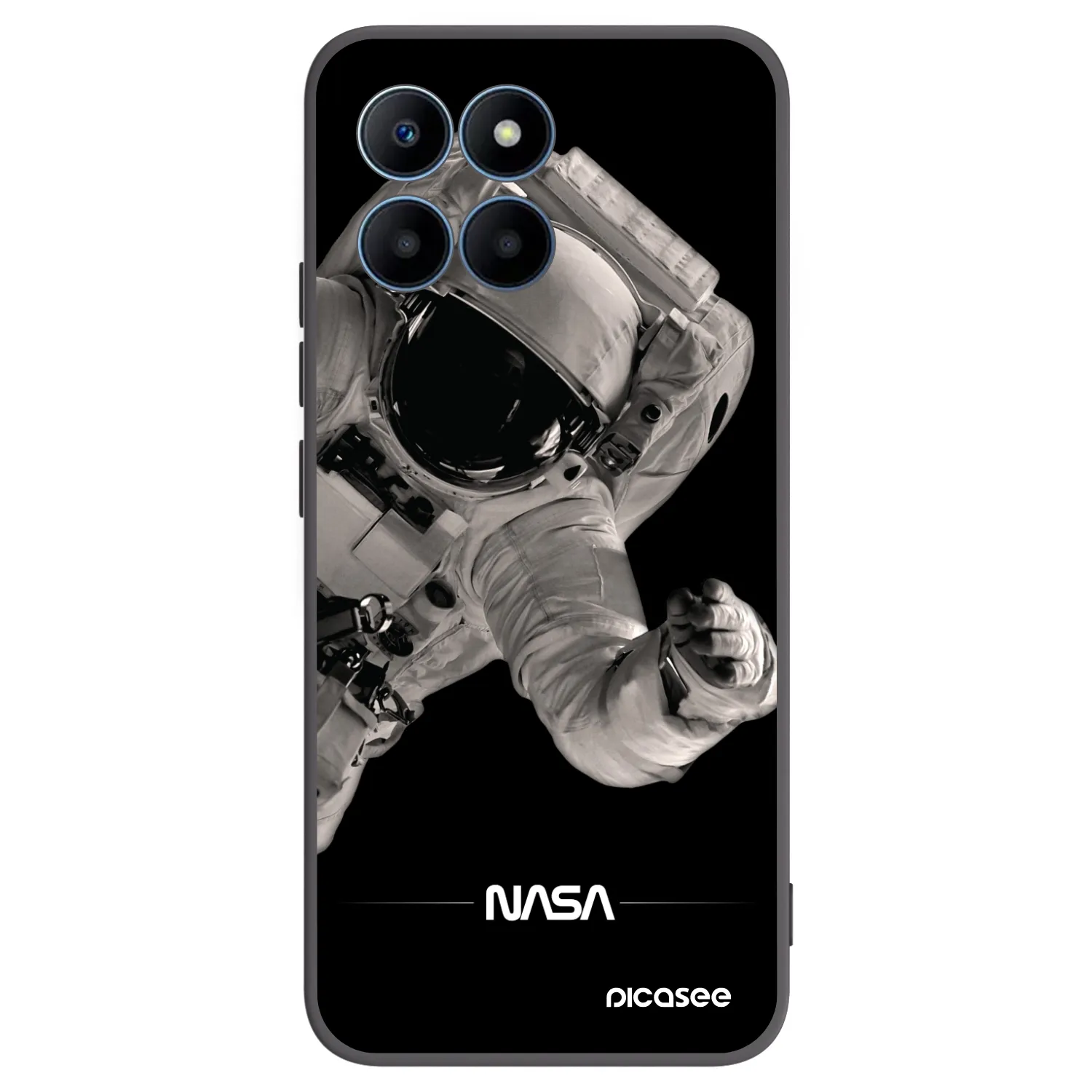 Picasee Μαύρη θήκη σιλικόνης για Honor 70 Lite - Astronaut Big