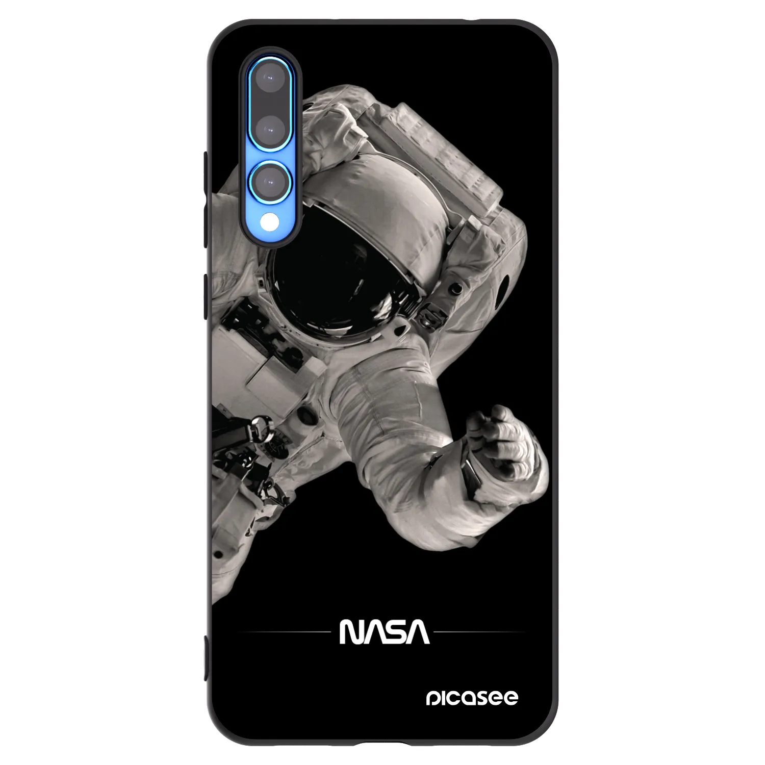 Picasee Μαύρη θήκη σιλικόνης για Huawei P20 Pro - Astronaut Big