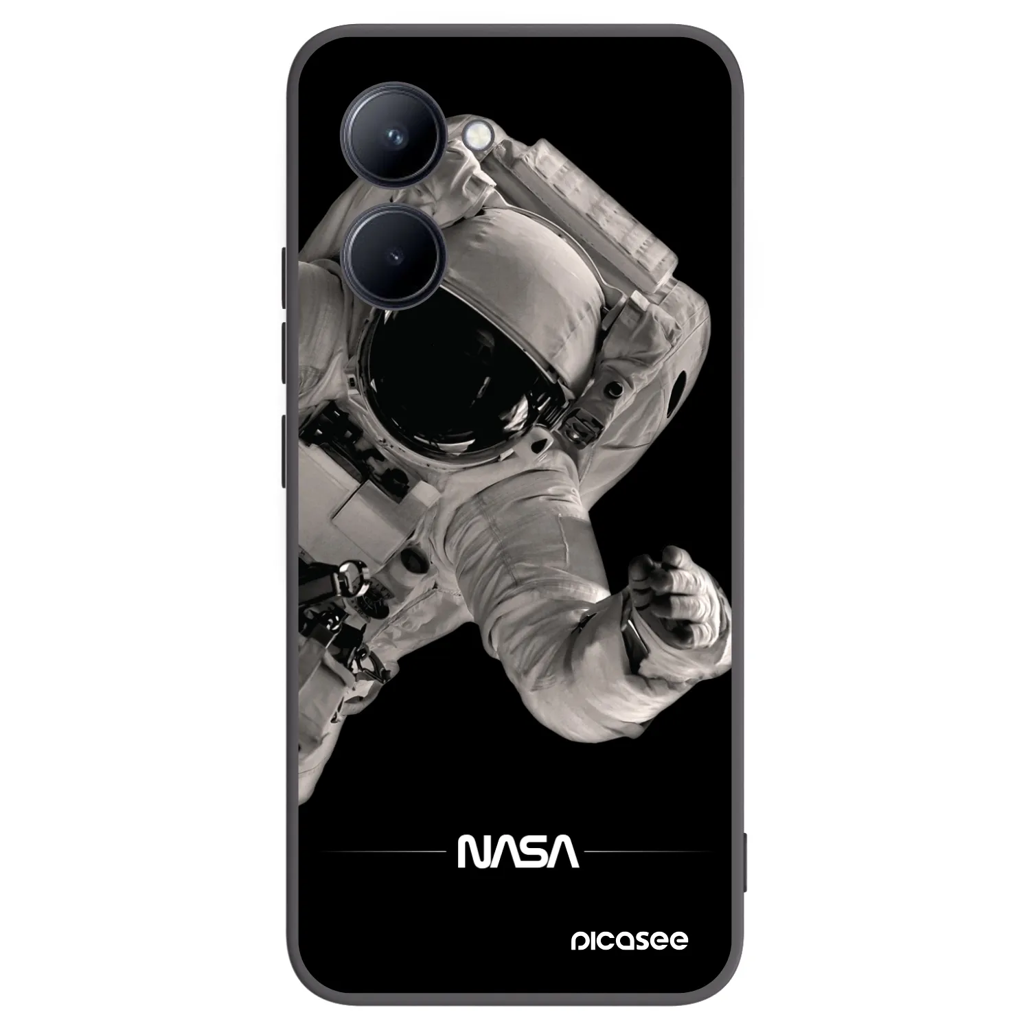Picasee Μαύρη θήκη σιλικόνης για Realme C33 (2023) - Astronaut Big