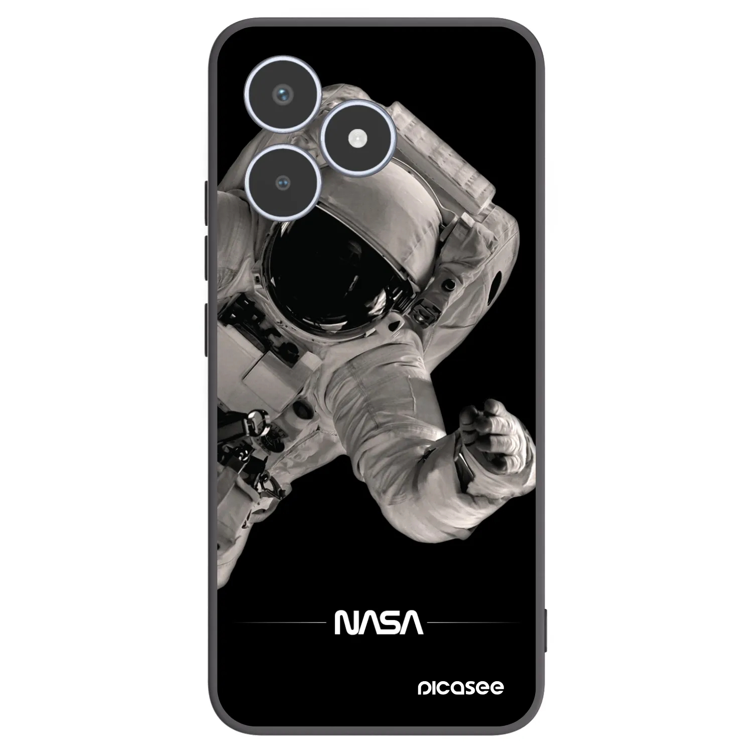 Picasee Μαύρη θήκη σιλικόνης για Realme C53 - Astronaut Big