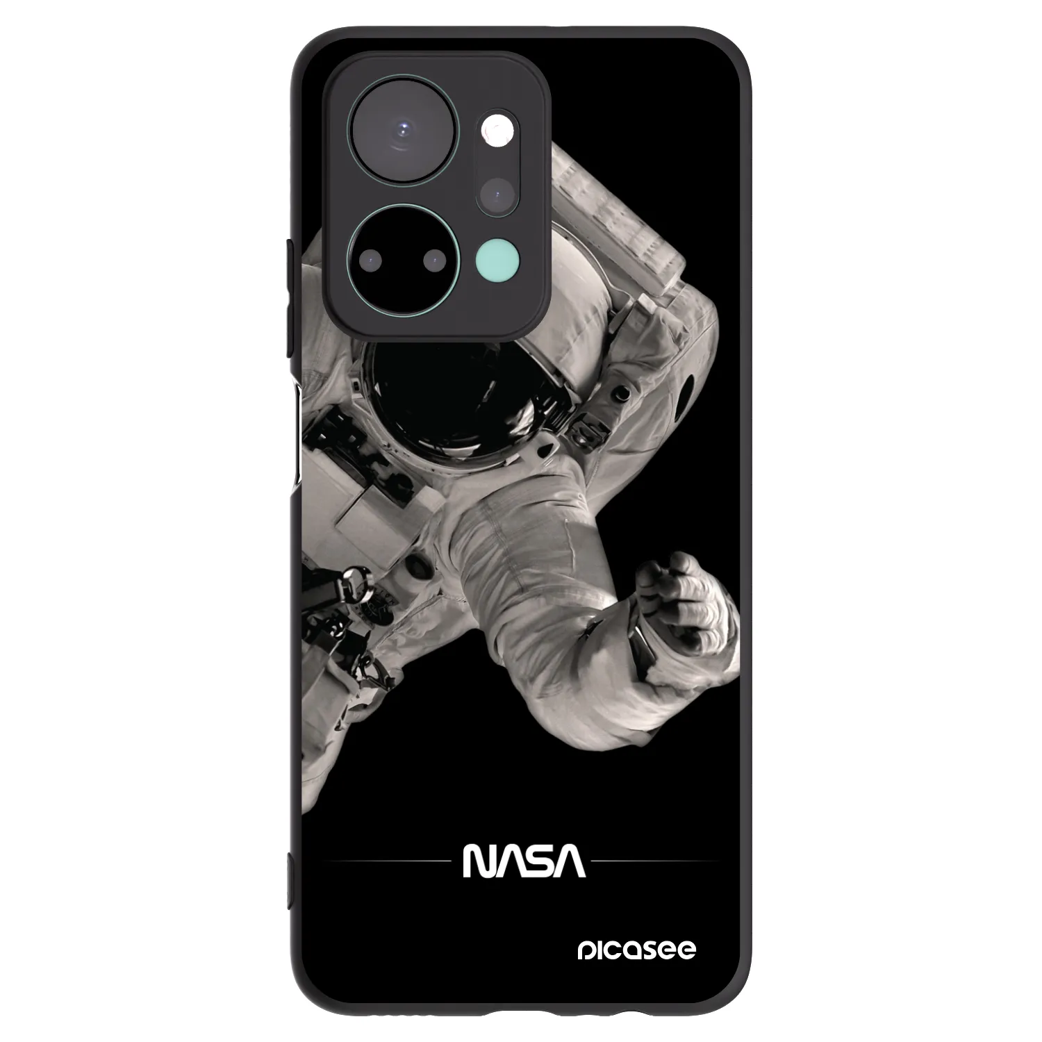 Picasee Μαύρη θήκη σιλικόνης για Honor X7a - Astronaut Big