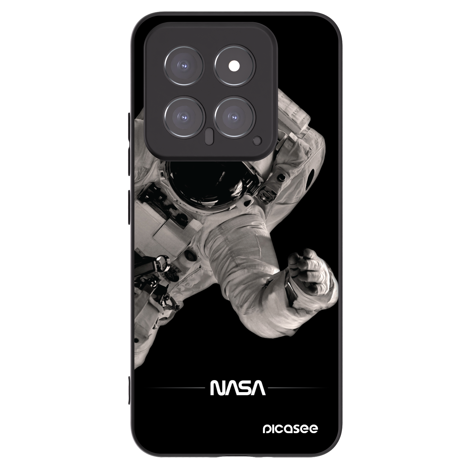 Picasee Μαύρη θήκη σιλικόνης για Xiaomi 14 - Astronaut Big