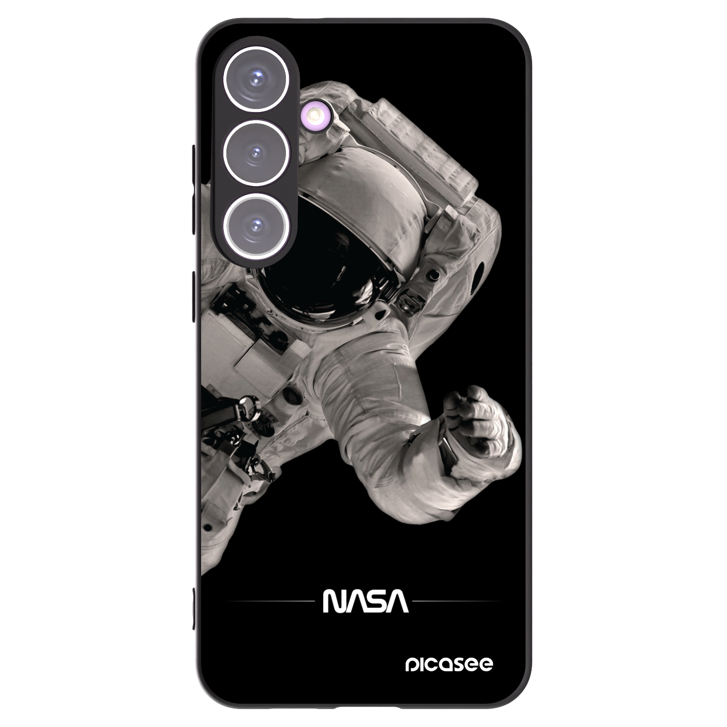 Picasee Μαύρη θήκη σιλικόνης για Samsung Galaxy S24+ S926B 5G - Astronaut Big