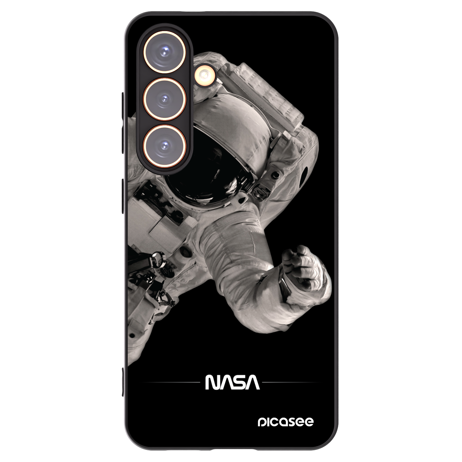 Picasee Μαύρη θήκη σιλικόνης για Samsung Galaxy S24 S921B 5G - Astronaut Big