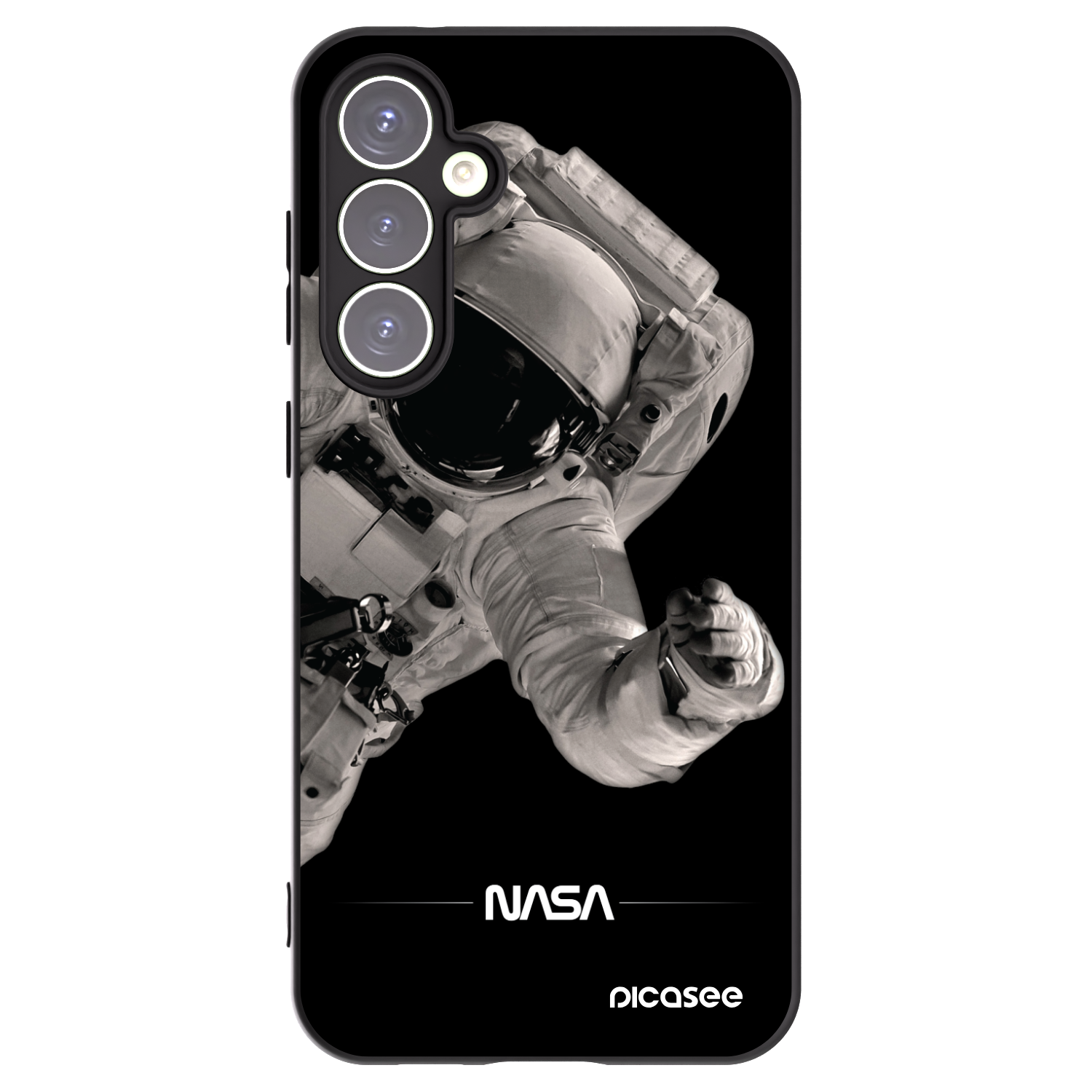 Picasee Μαύρη θήκη σιλικόνης για Samsung Galaxy S23 FE S711B - Astronaut Big