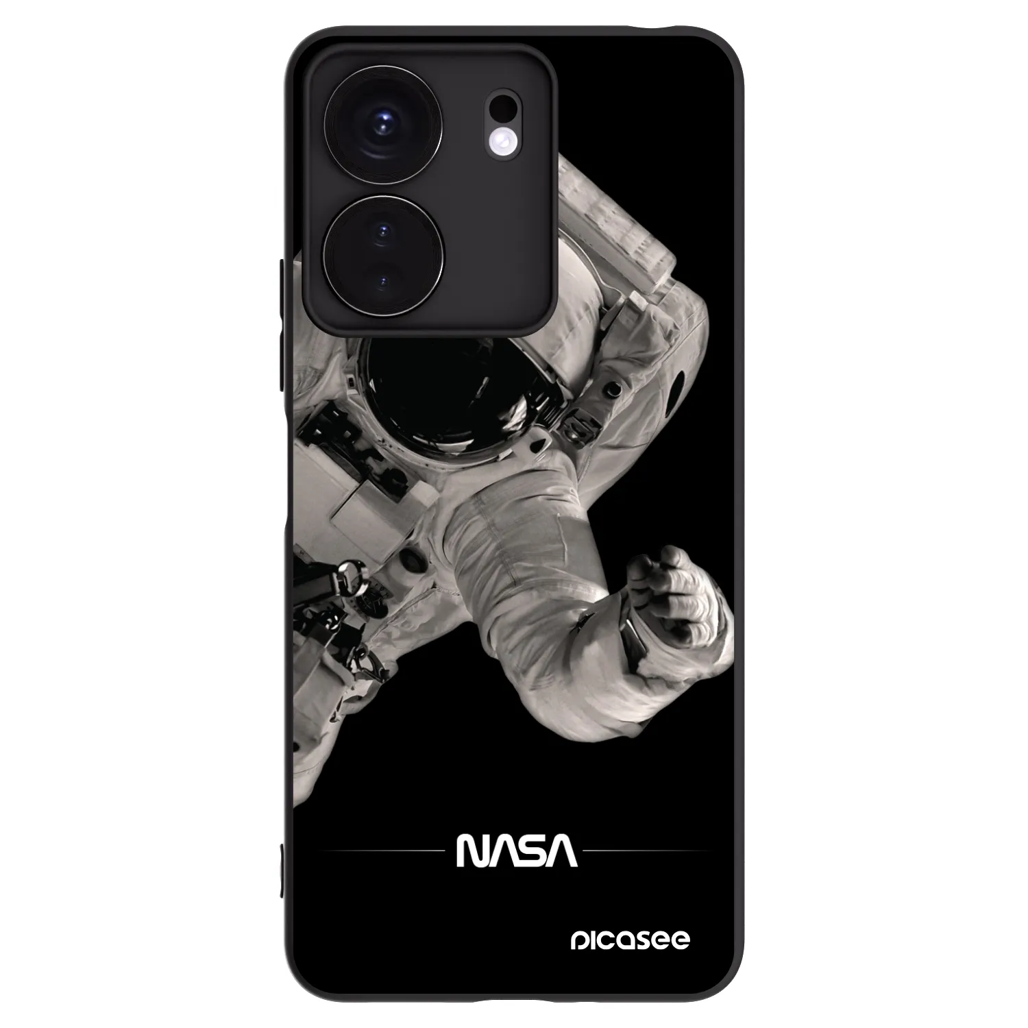 Picasee Μαύρη θήκη σιλικόνης για Xiaomi Redmi 13C 4G - Astronaut Big