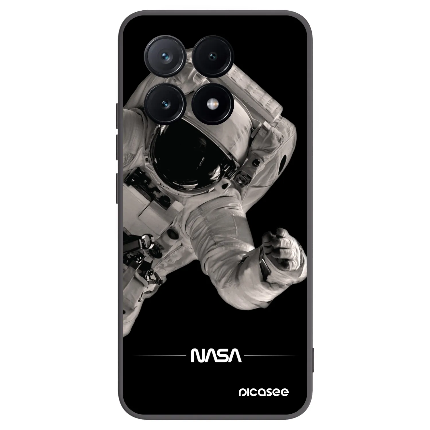 Picasee Μαύρη θήκη σιλικόνης για Xiaomi Poco X6 Pro - Astronaut Big