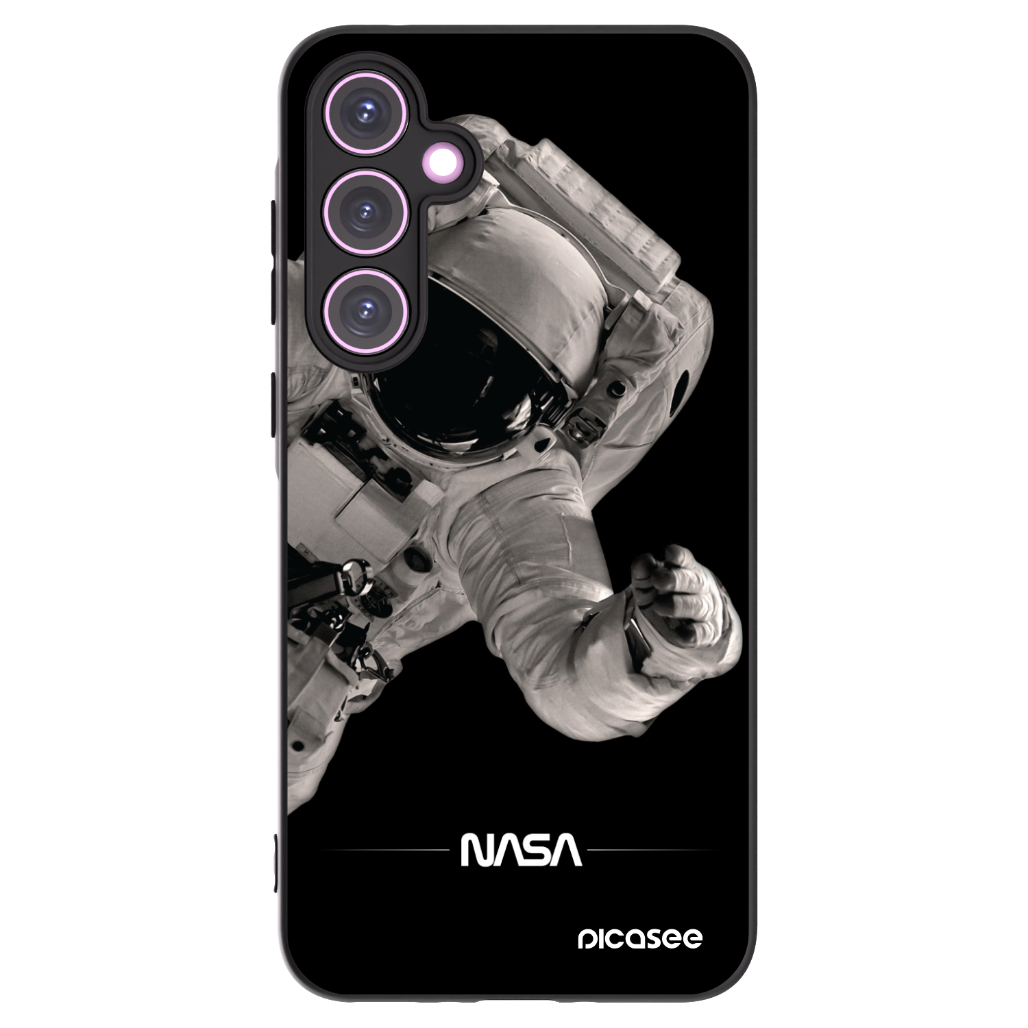 Picasee Μαύρη θήκη σιλικόνης για Samsung Galaxy A35 5G A356B - Astronaut Big