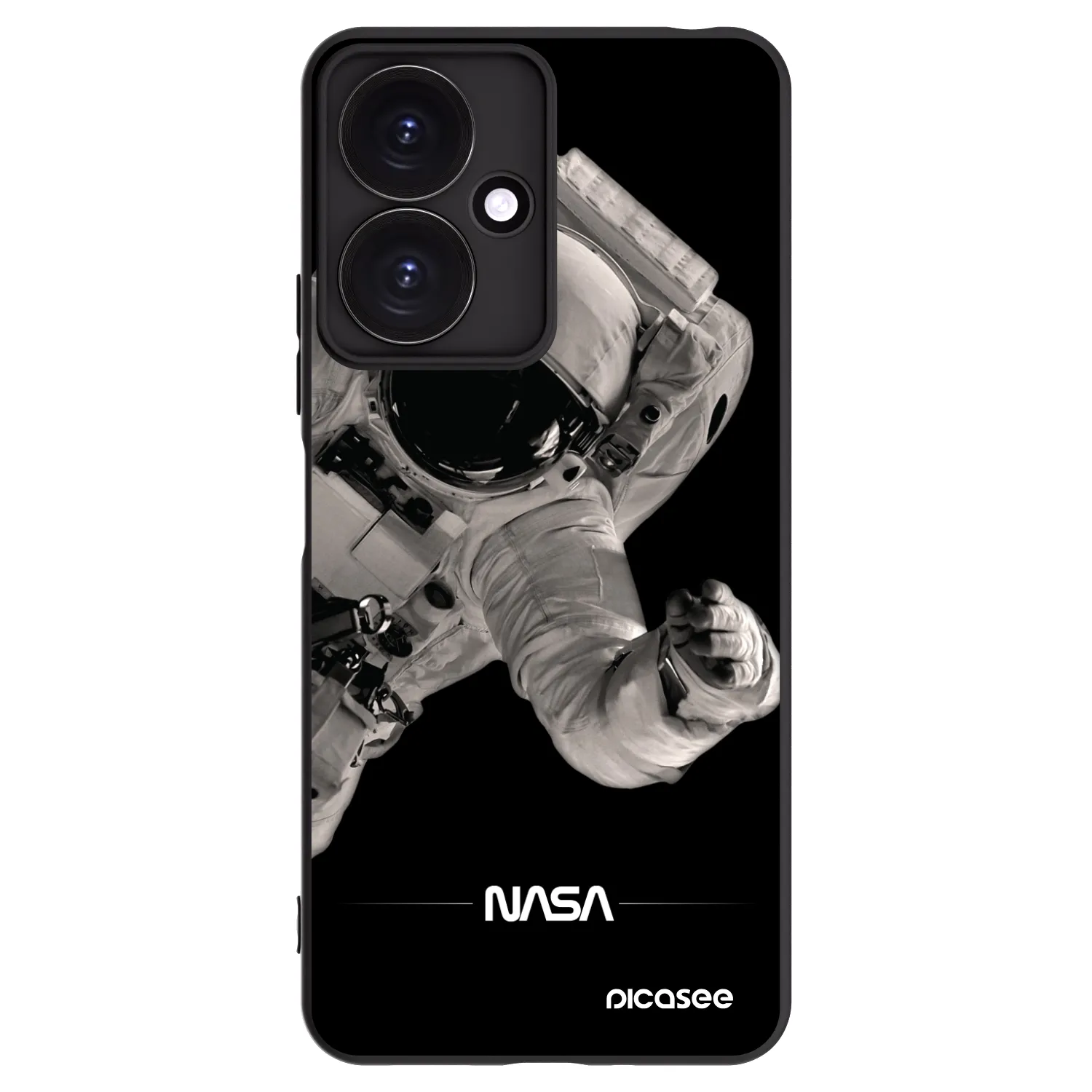 Picasee Μαύρη θήκη σιλικόνης για Xiaomi Redmi 13C 5G - Astronaut Big